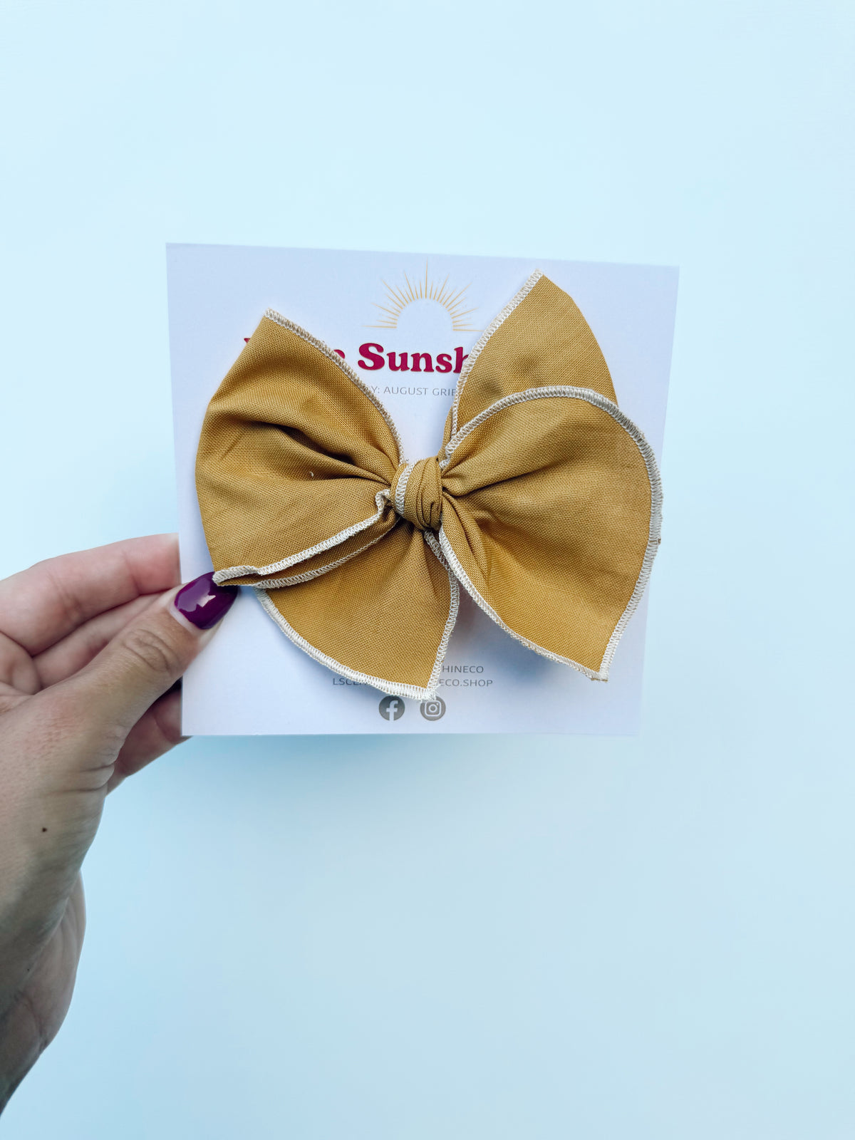 Golden Mustard Hair Bows 🌾