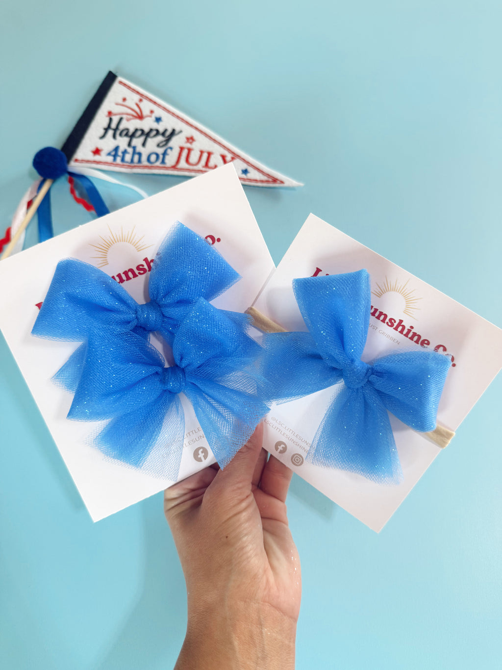 Sparkly Tulle Hair Bows