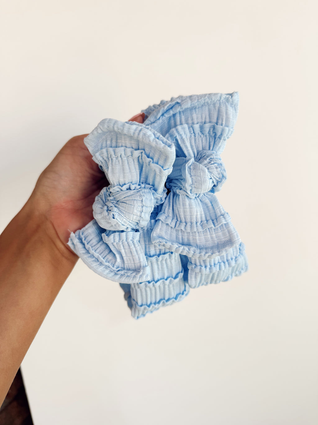 Blue Crinkle Headwraps