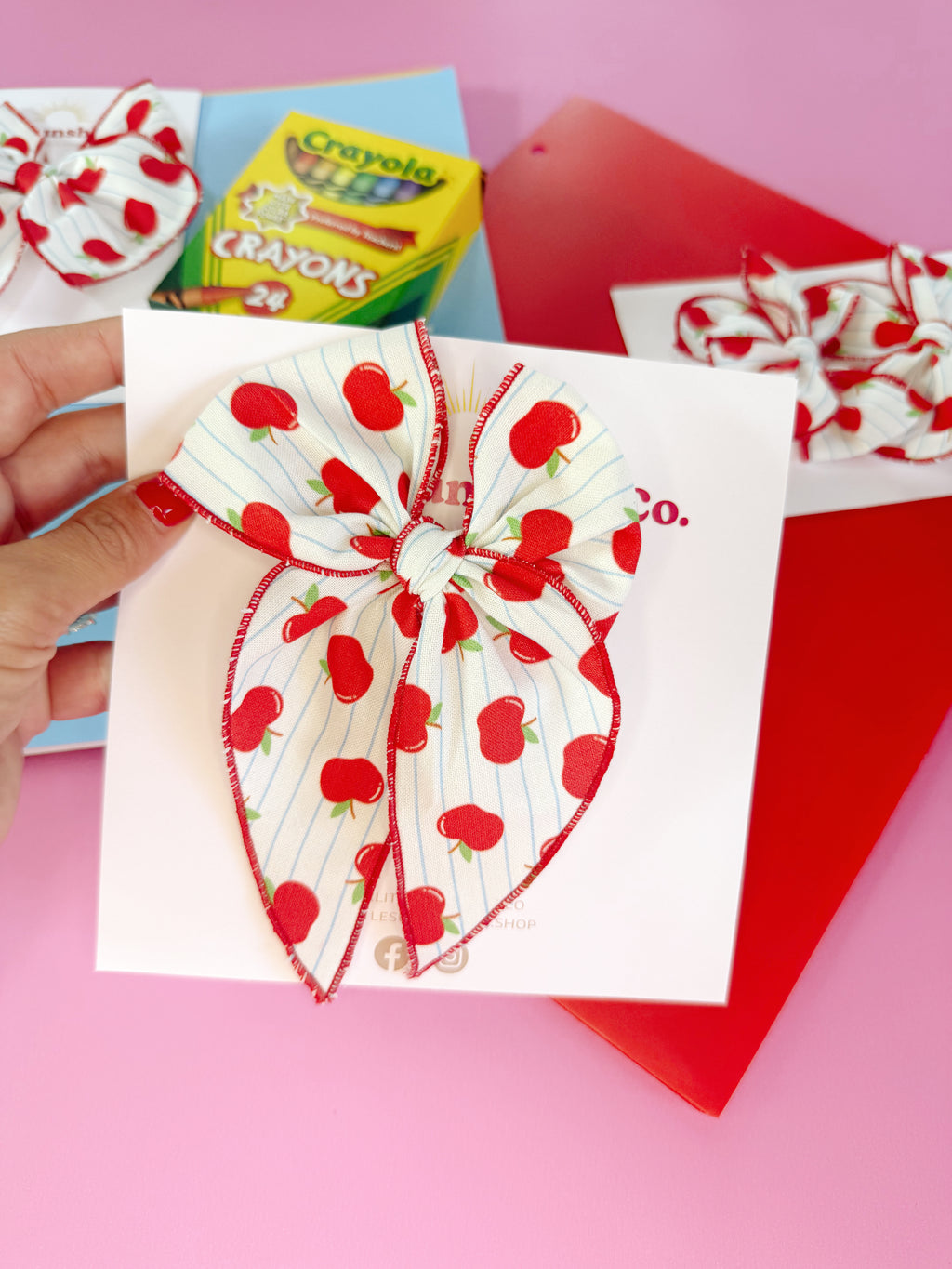 Apple of my eye hair bows 🍎