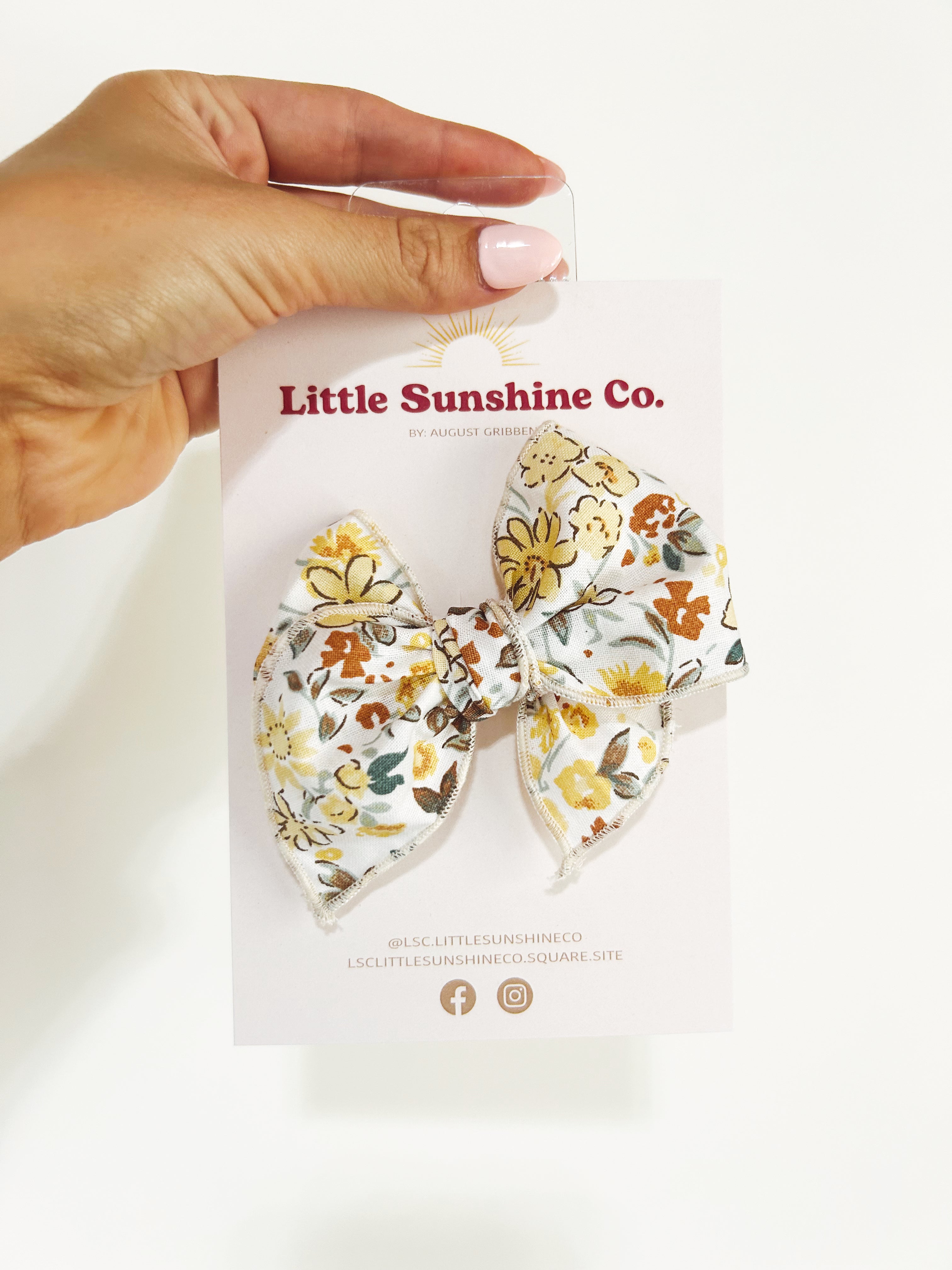 Yellow Floral Fable Bows