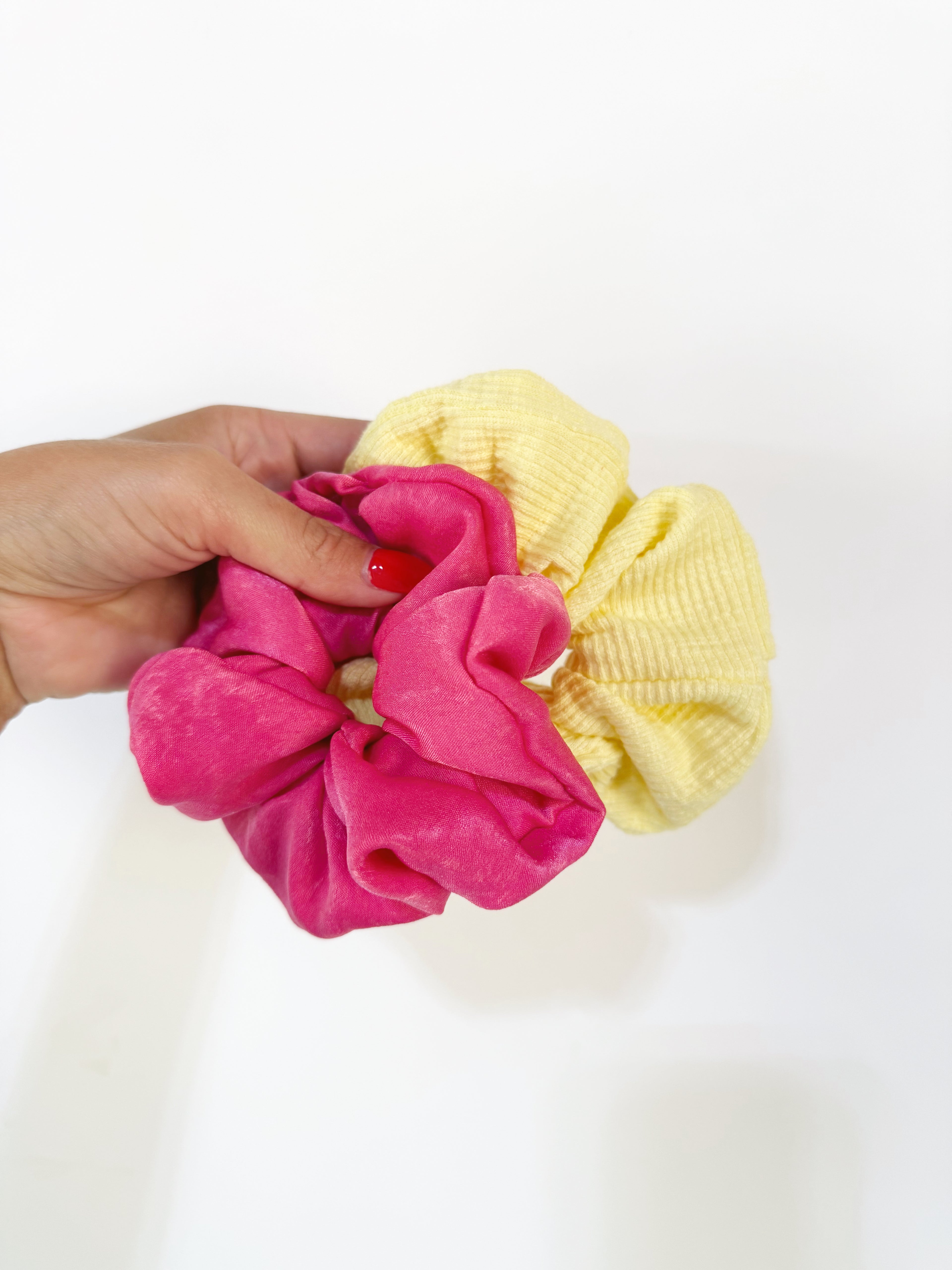 Hot Pink Hair Scrunchies