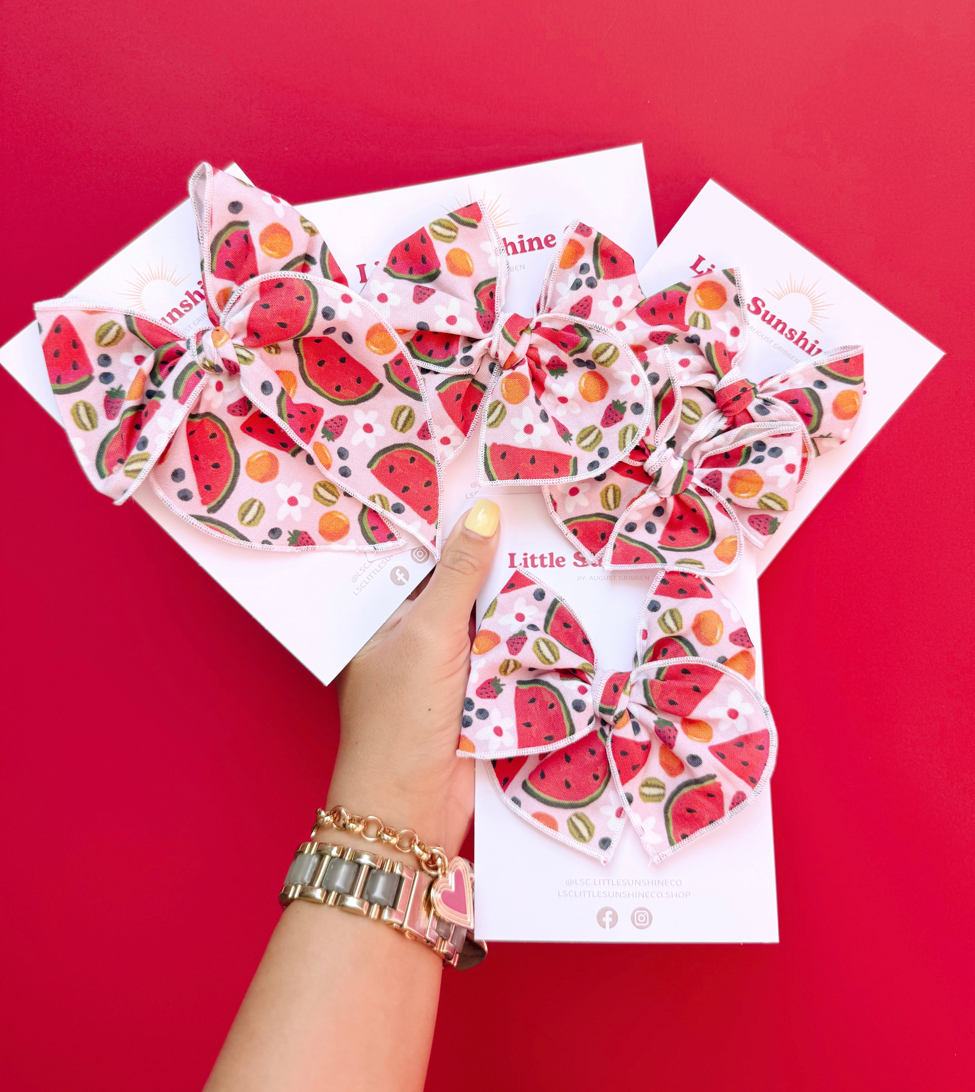 Watermelon Splash Hair Bows 💦🍉