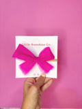 Hot Pink Tulle Hair Bows 🩷