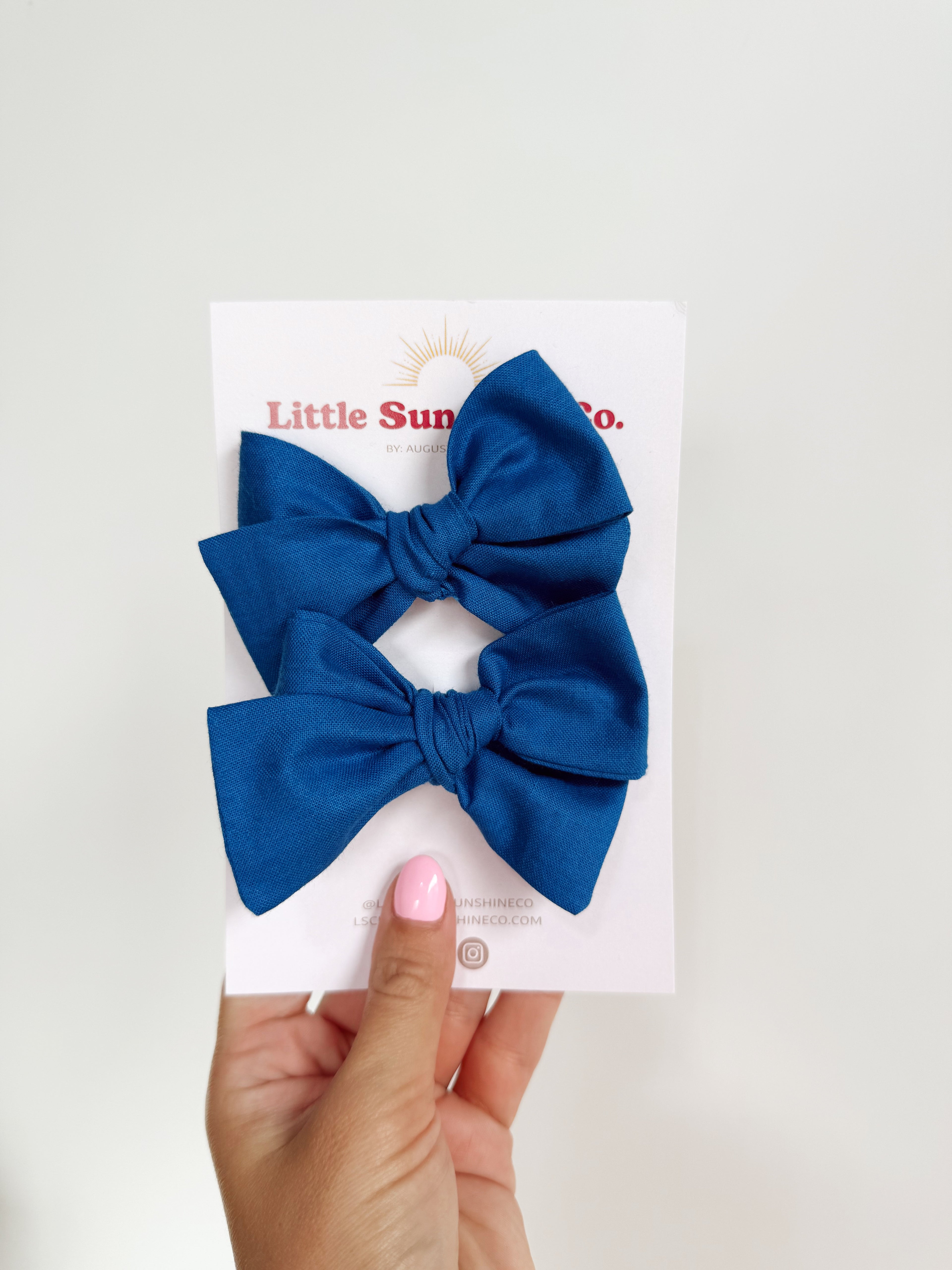 Blue Pinwheel Bows
