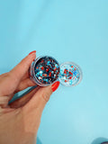 Red & Blue Stars Hair Glitter ✨
