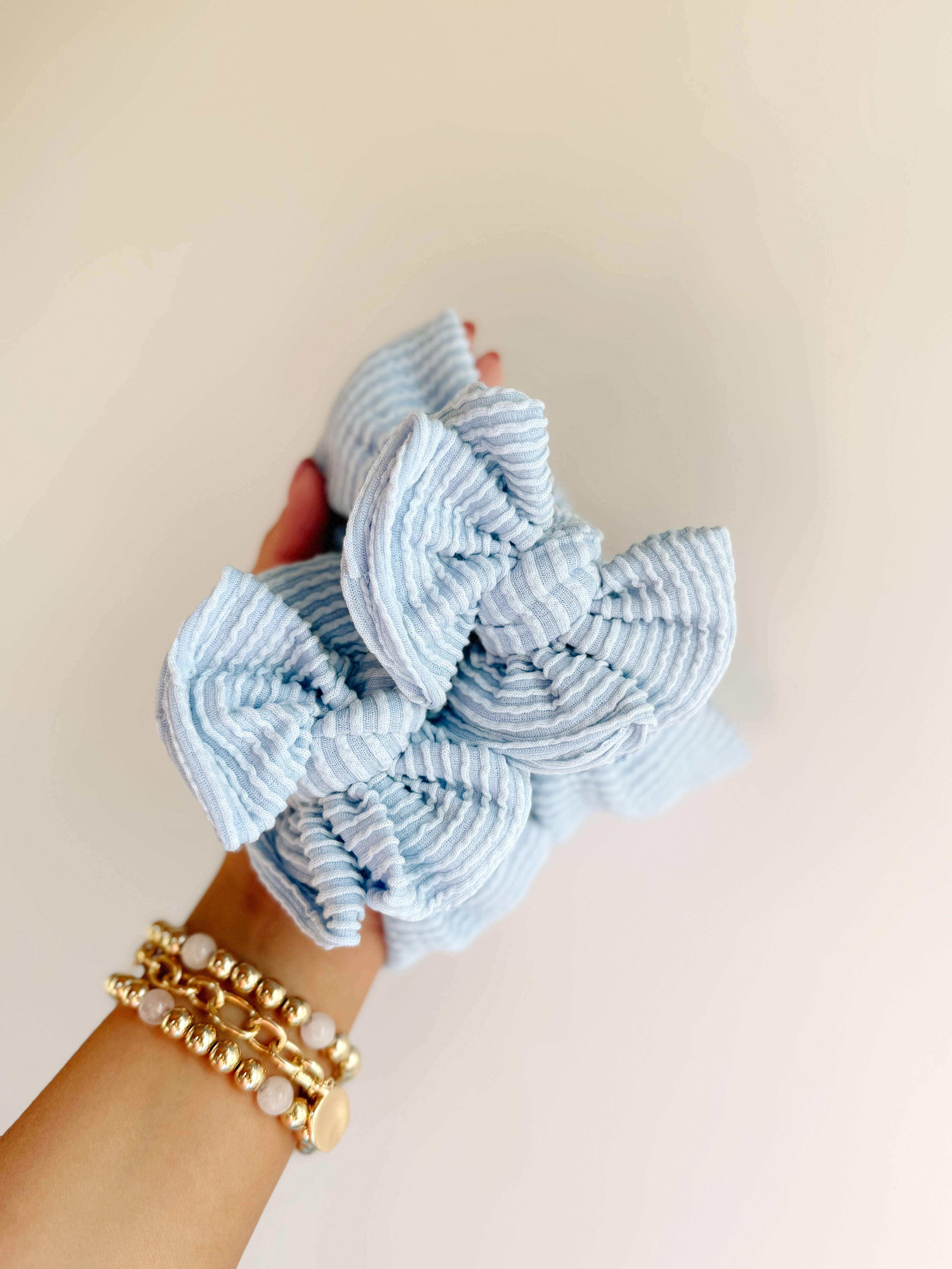 Serenity Blue Ribbed Headwraps