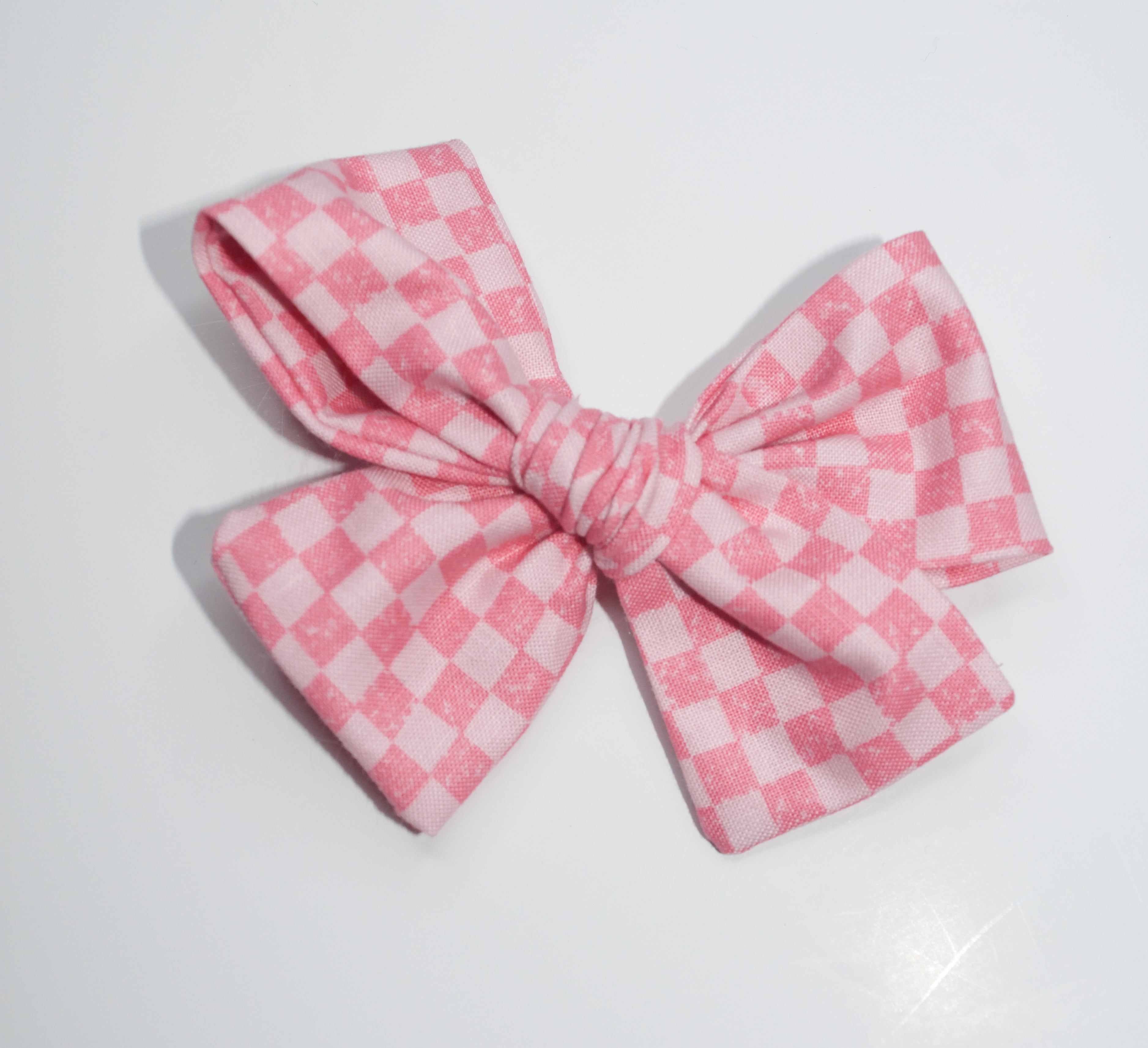 Medium Clip - Pink Checkered