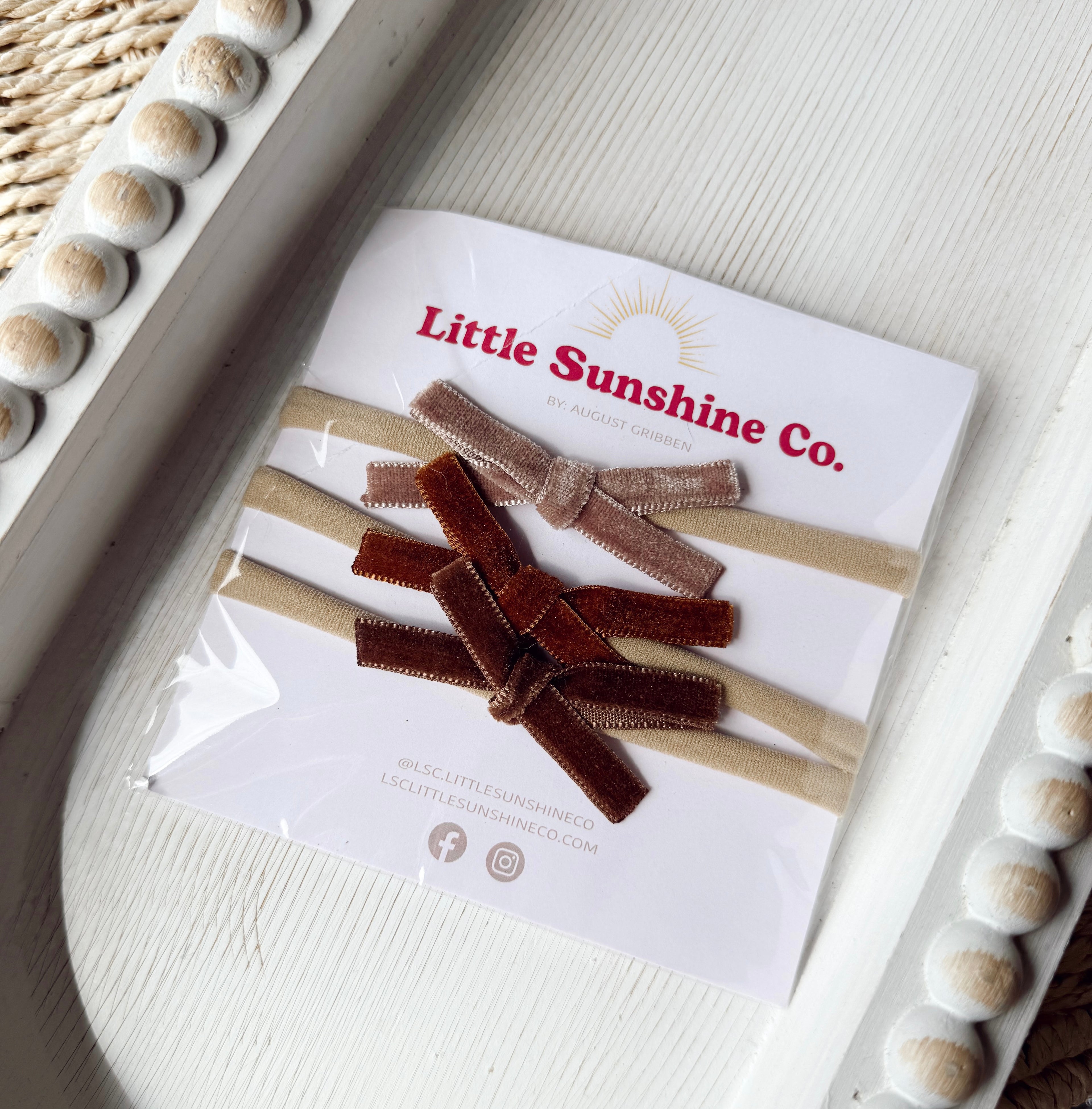 3 Pack - Brown Nylon Headbands