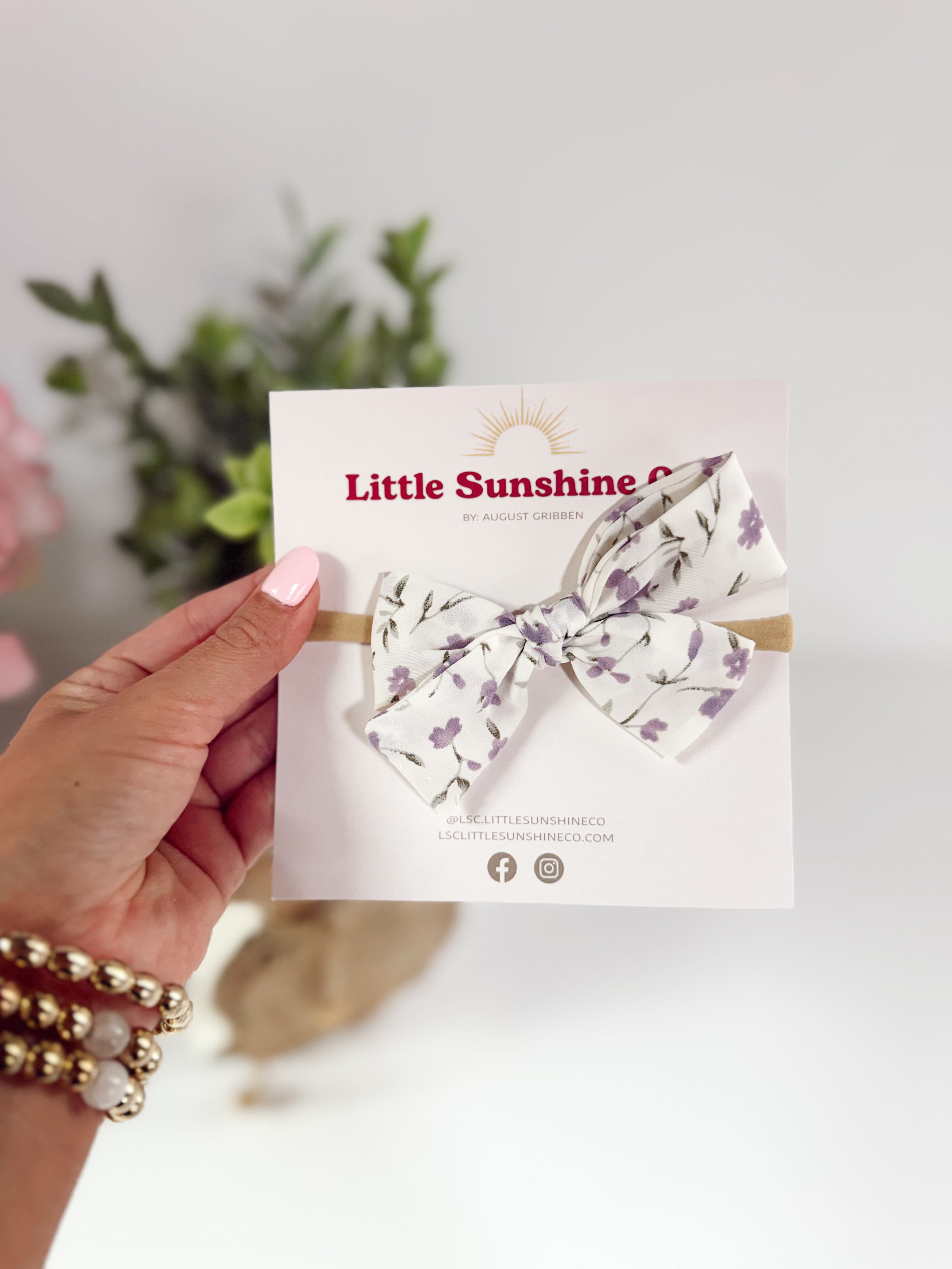 Lilac Garden Hair Bows