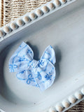 Blue Bow -Medium Clip
