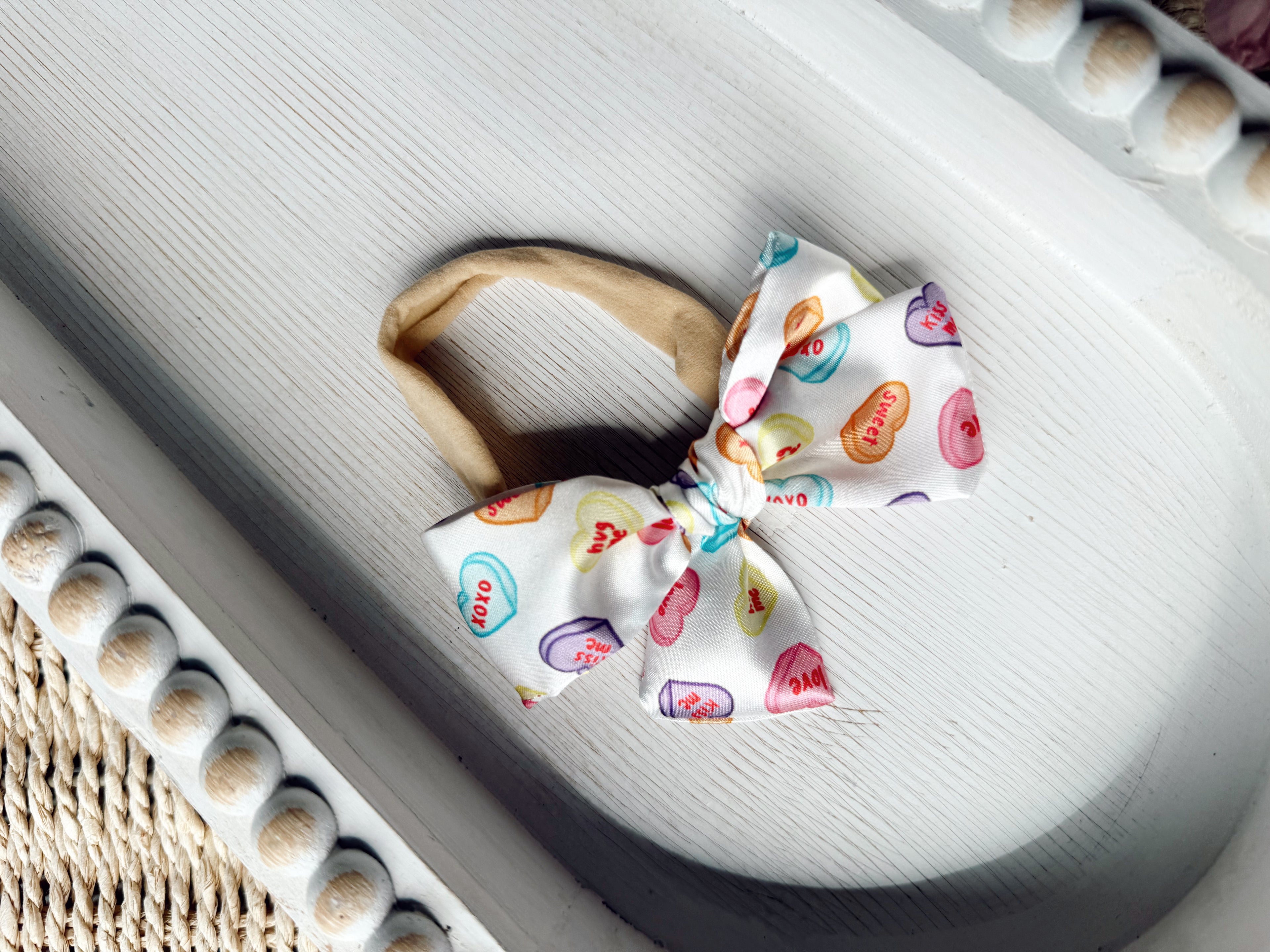 Valentine’s Day Bow - nylon headband