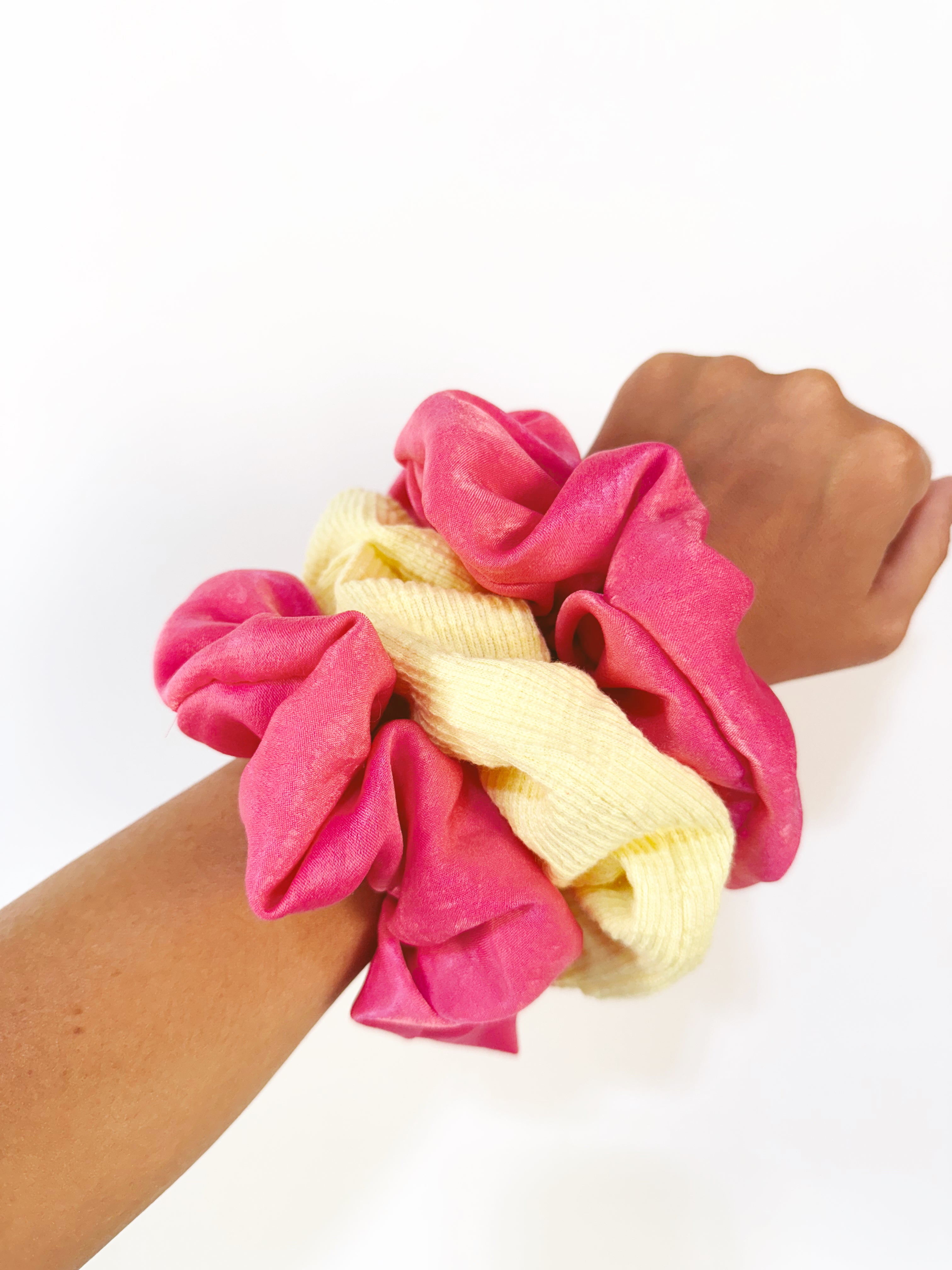 Hot Pink Hair Scrunchies