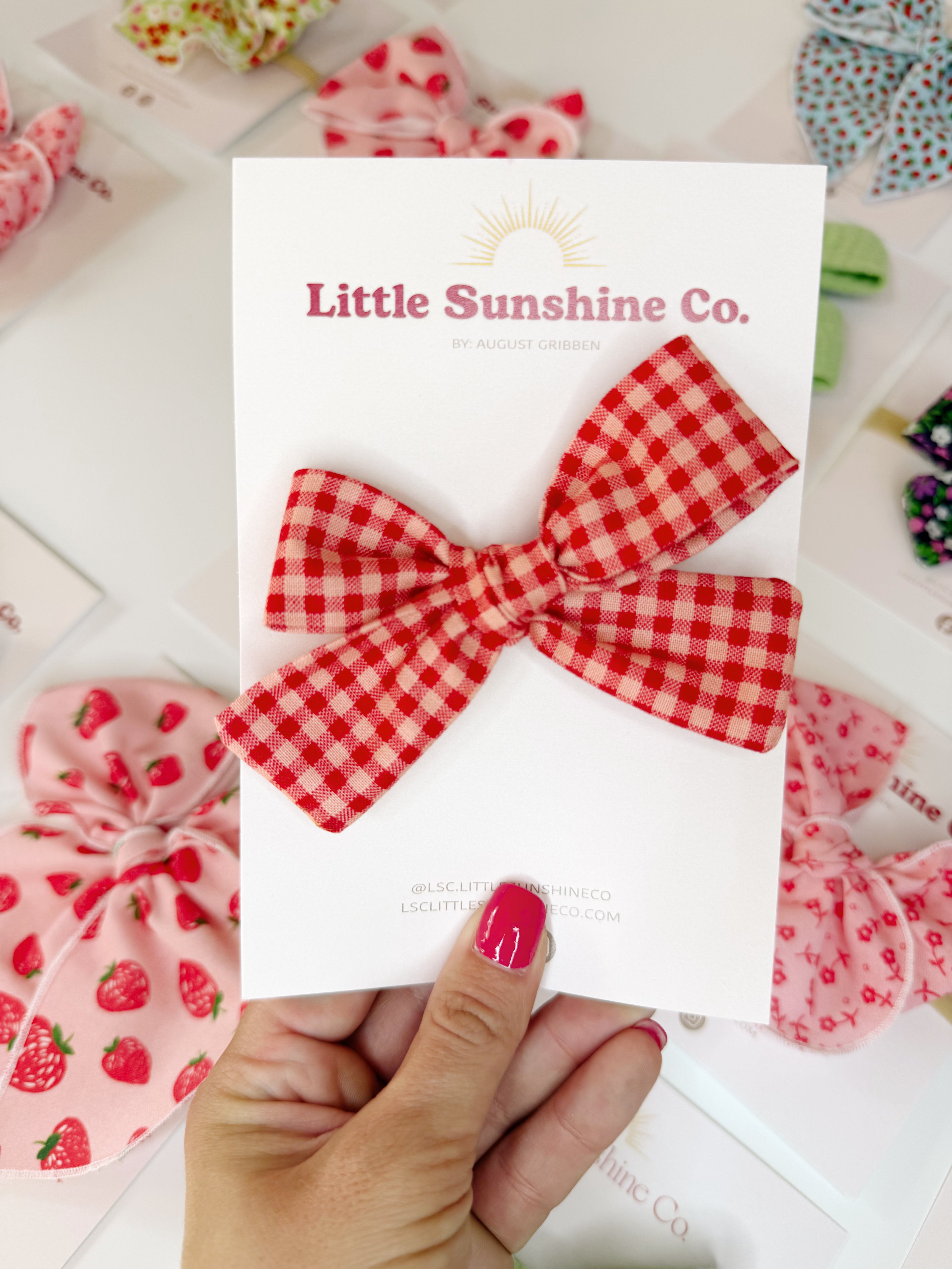 Cherry Picnic Hair Bows 🧺🍒