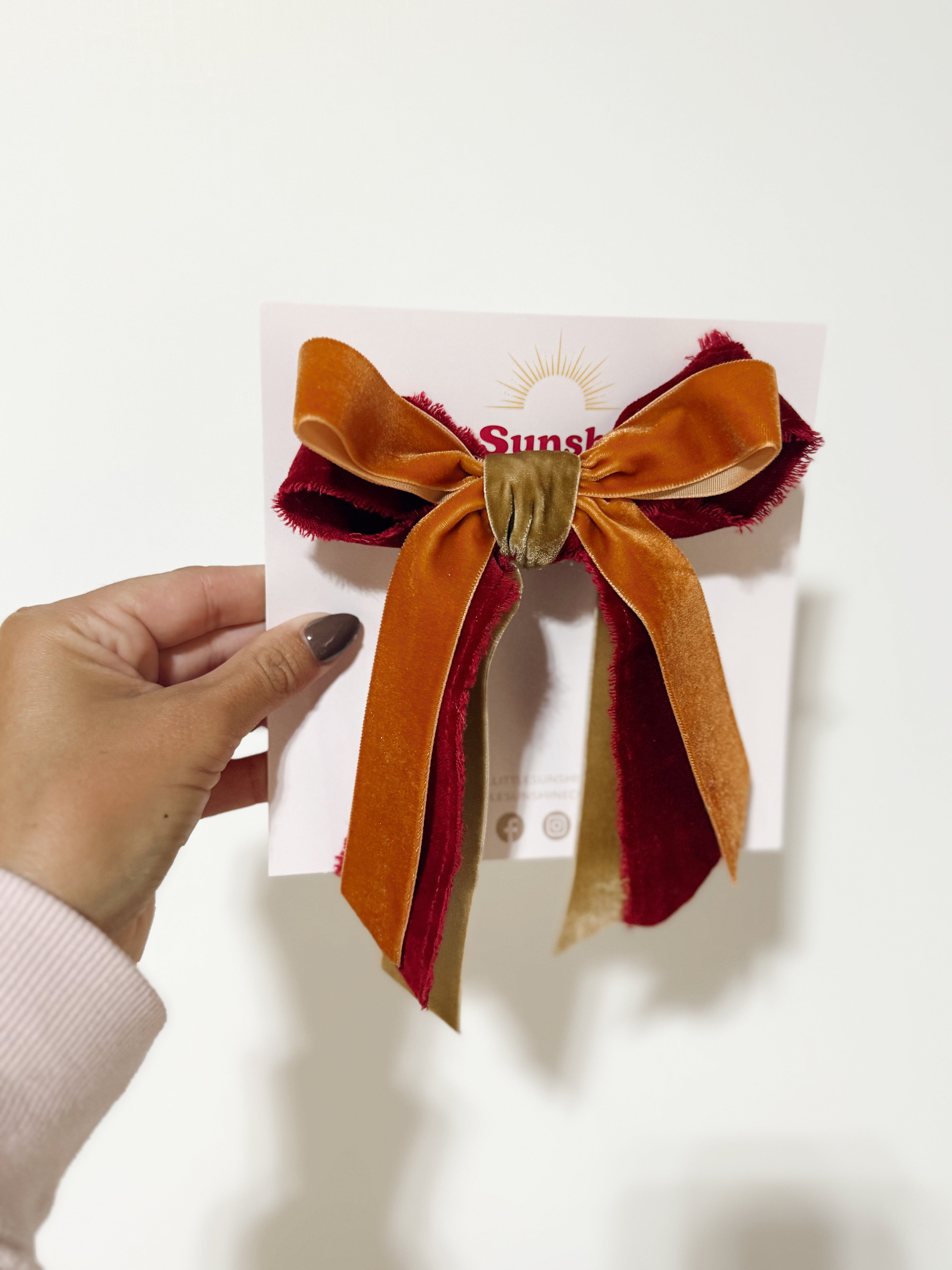 Harvest Velvet Ribbon Bow
