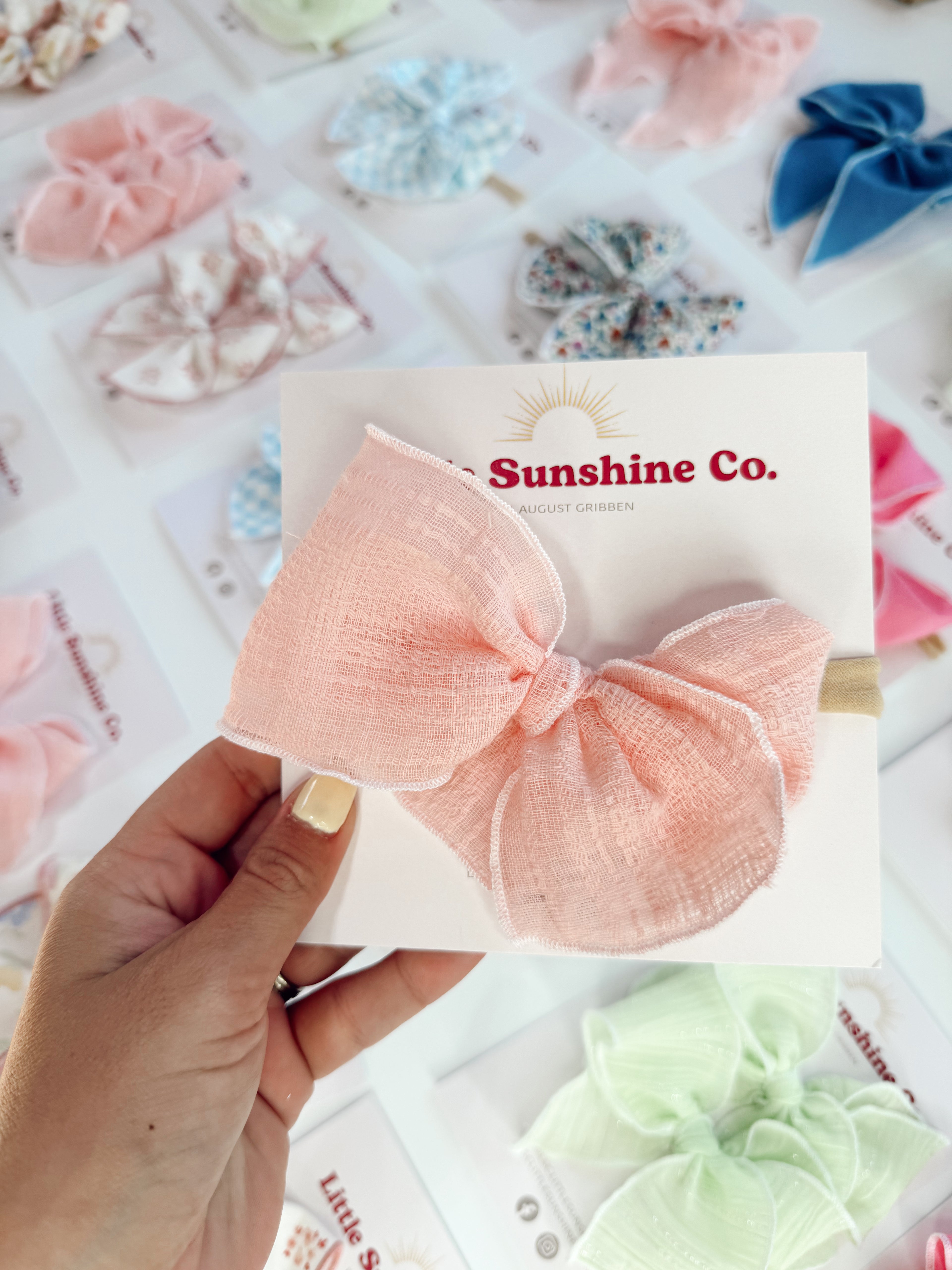 Lainey Pink Hair Bows