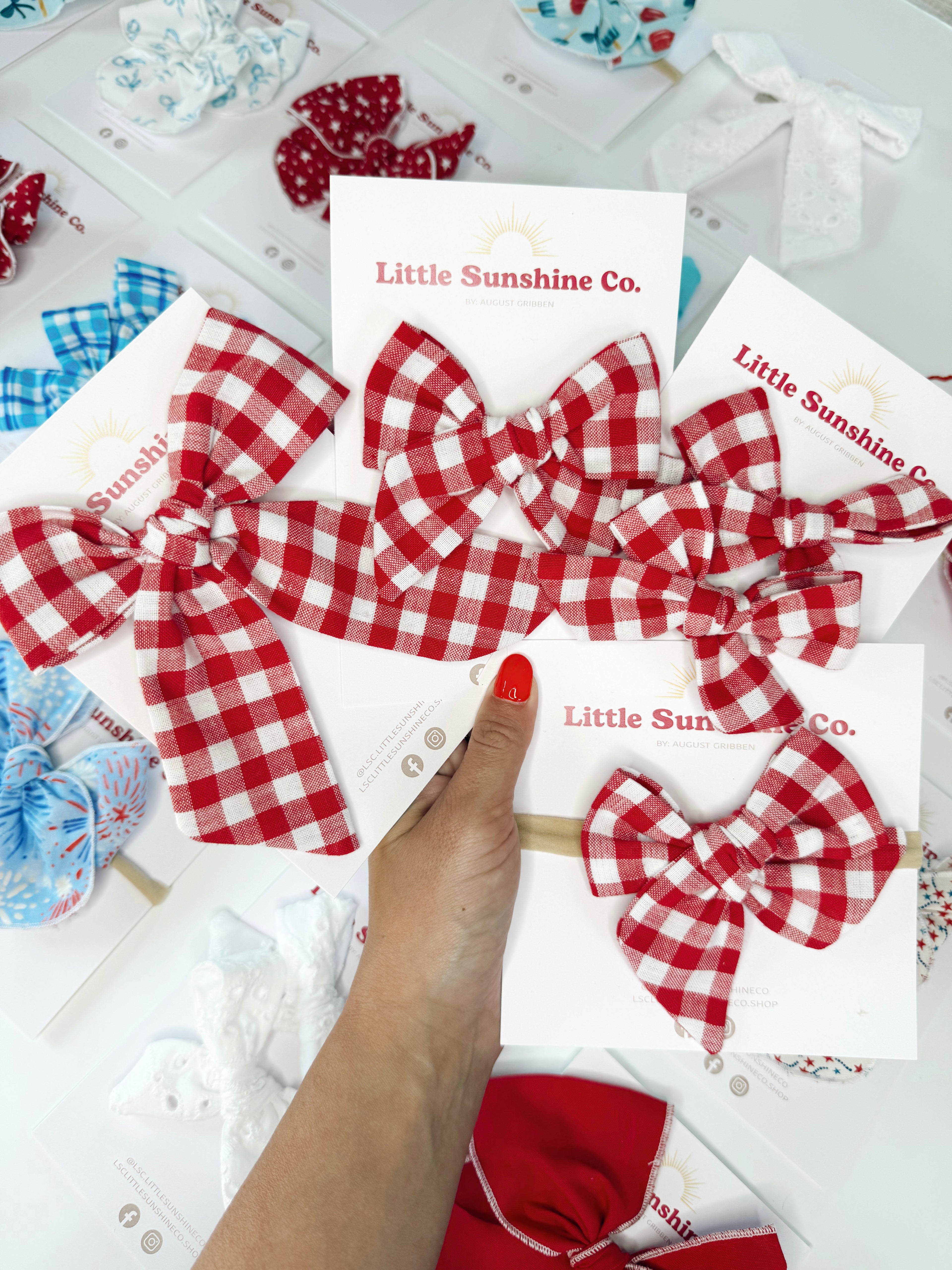 Firecracker Picnic Hair Bows 🧨