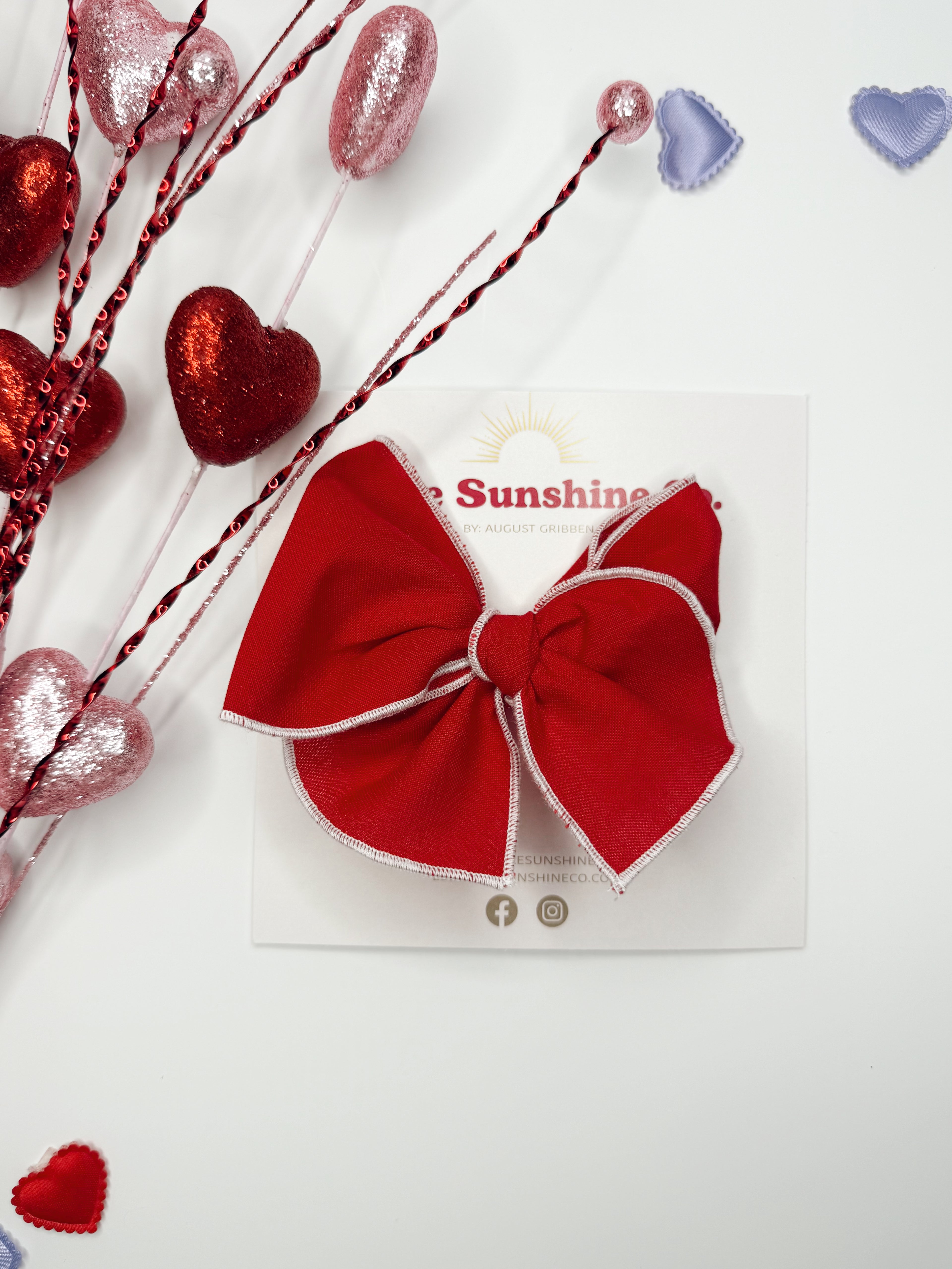 True Red Fable Hair Bows