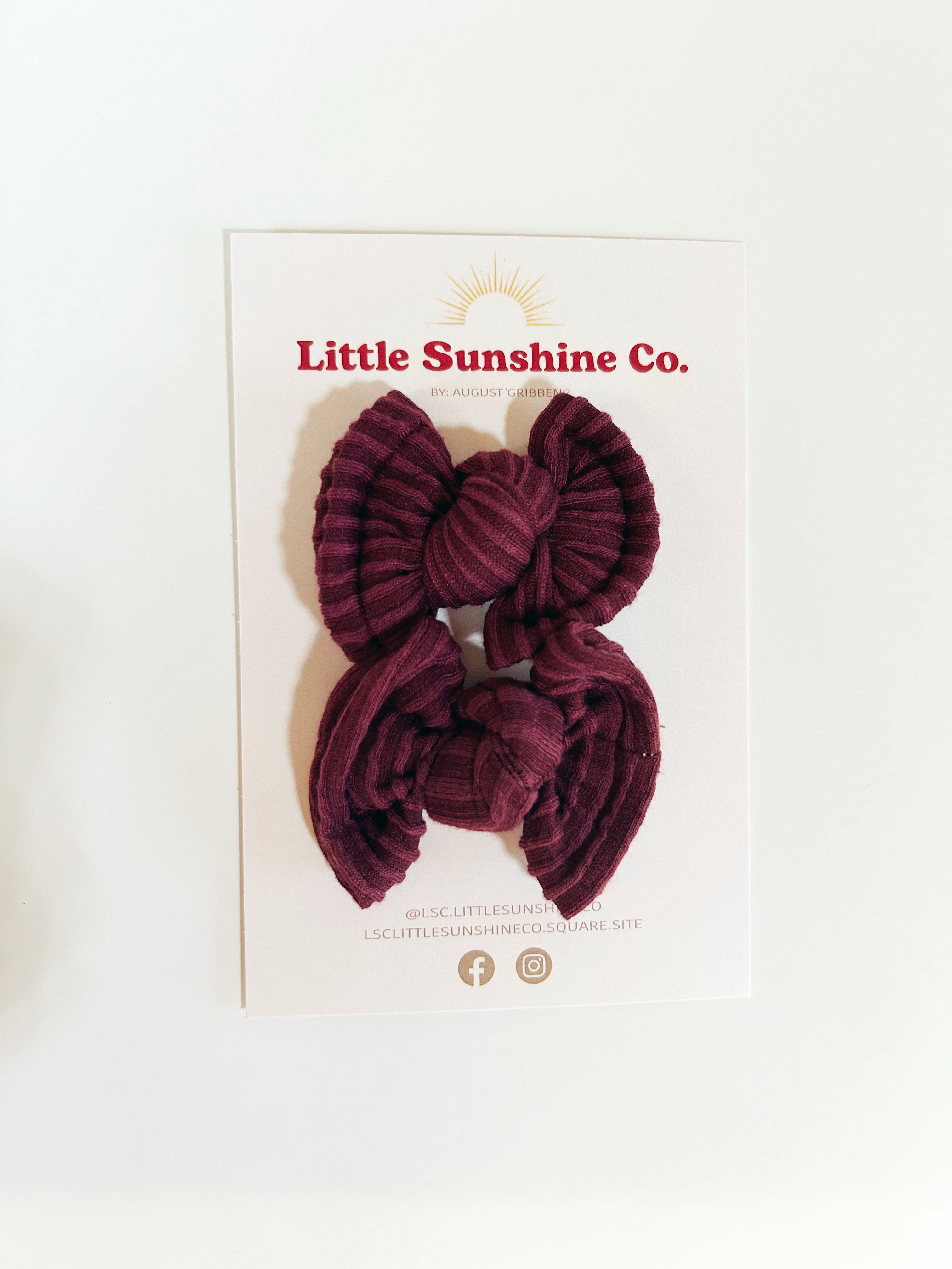 Plum Knotted Piggie Set
