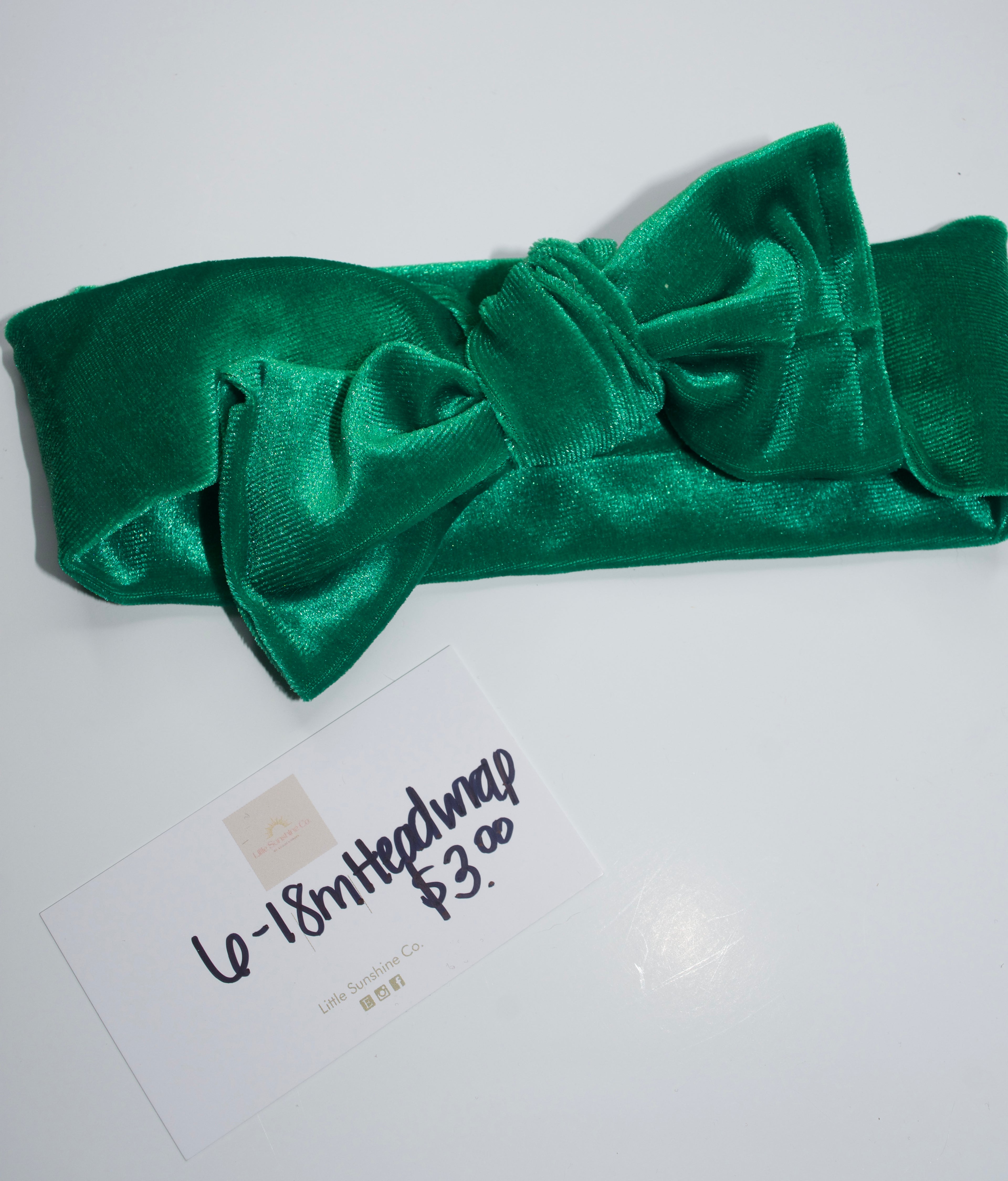 6-18 month - green headwrap