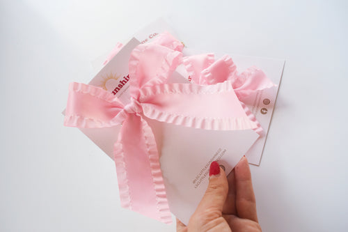 Blush Ribbon Hair Bows 🎀