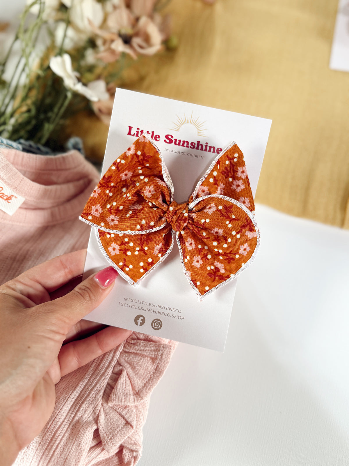 Golden Hour Blooms Hair Bows