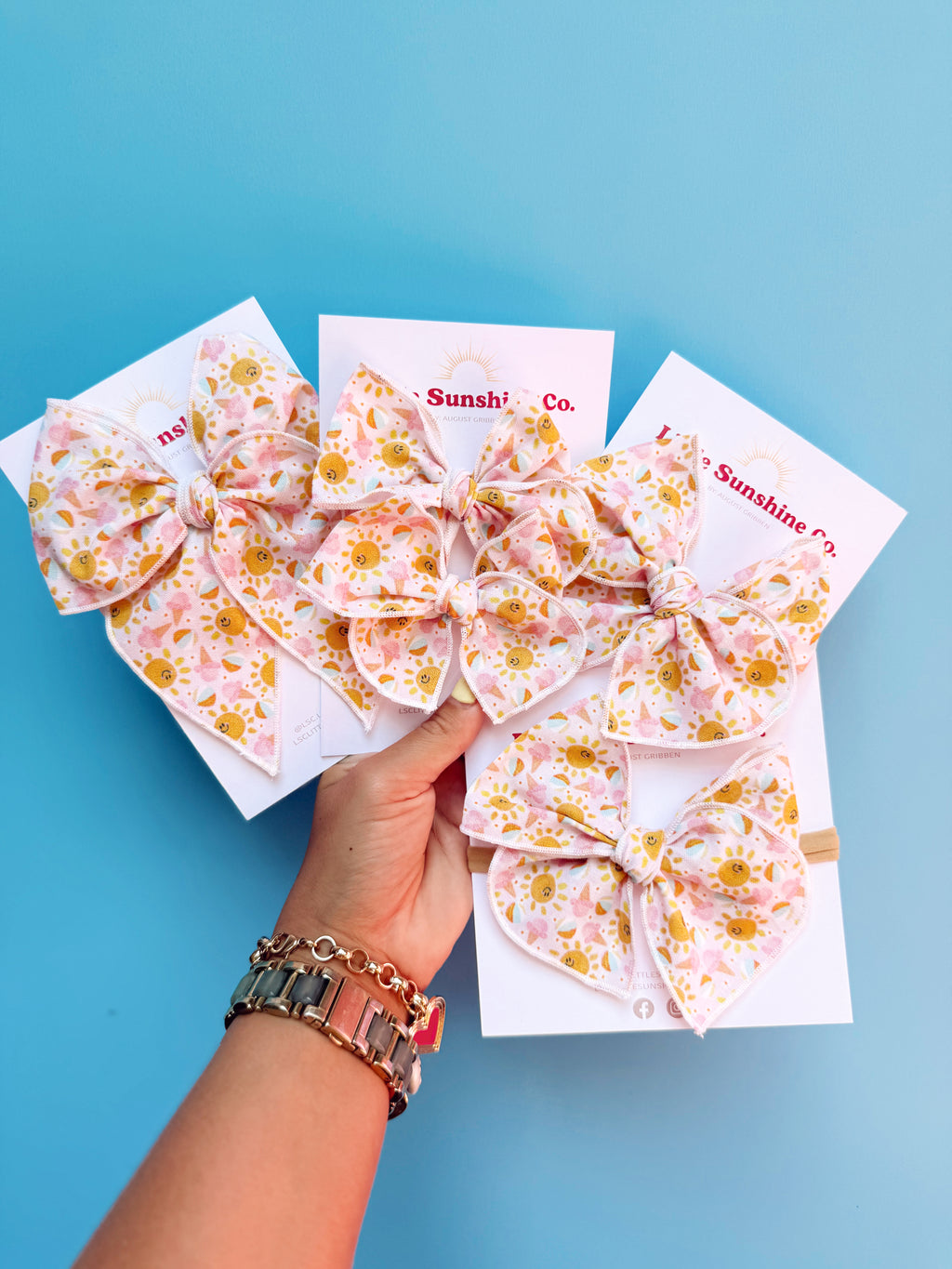 Sunshine Sorbet Hair Bows ☀️🍦⛱️