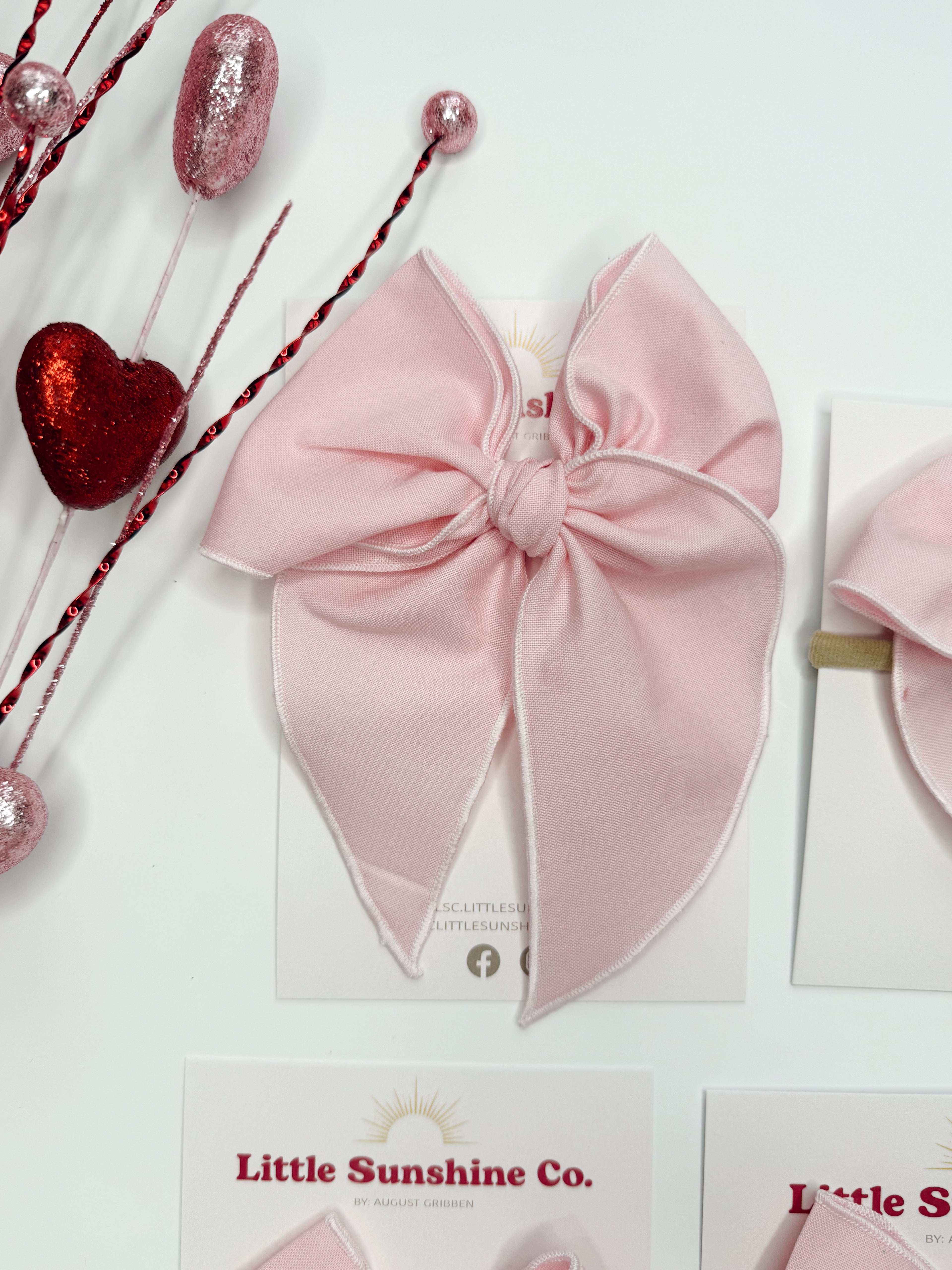 Light Pink Fable Hair Bows