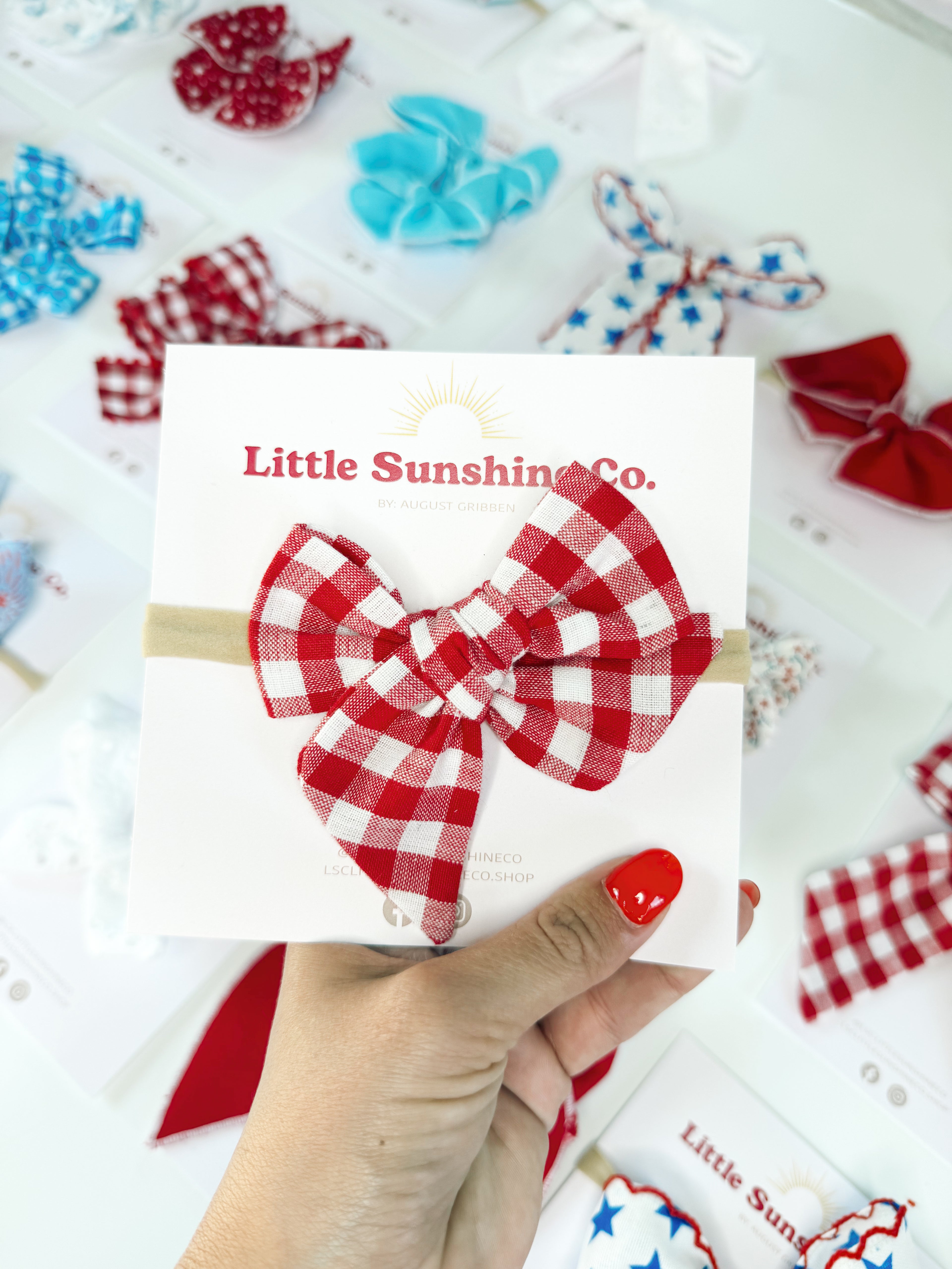 Firecracker Picnic Hair Bows 🧨