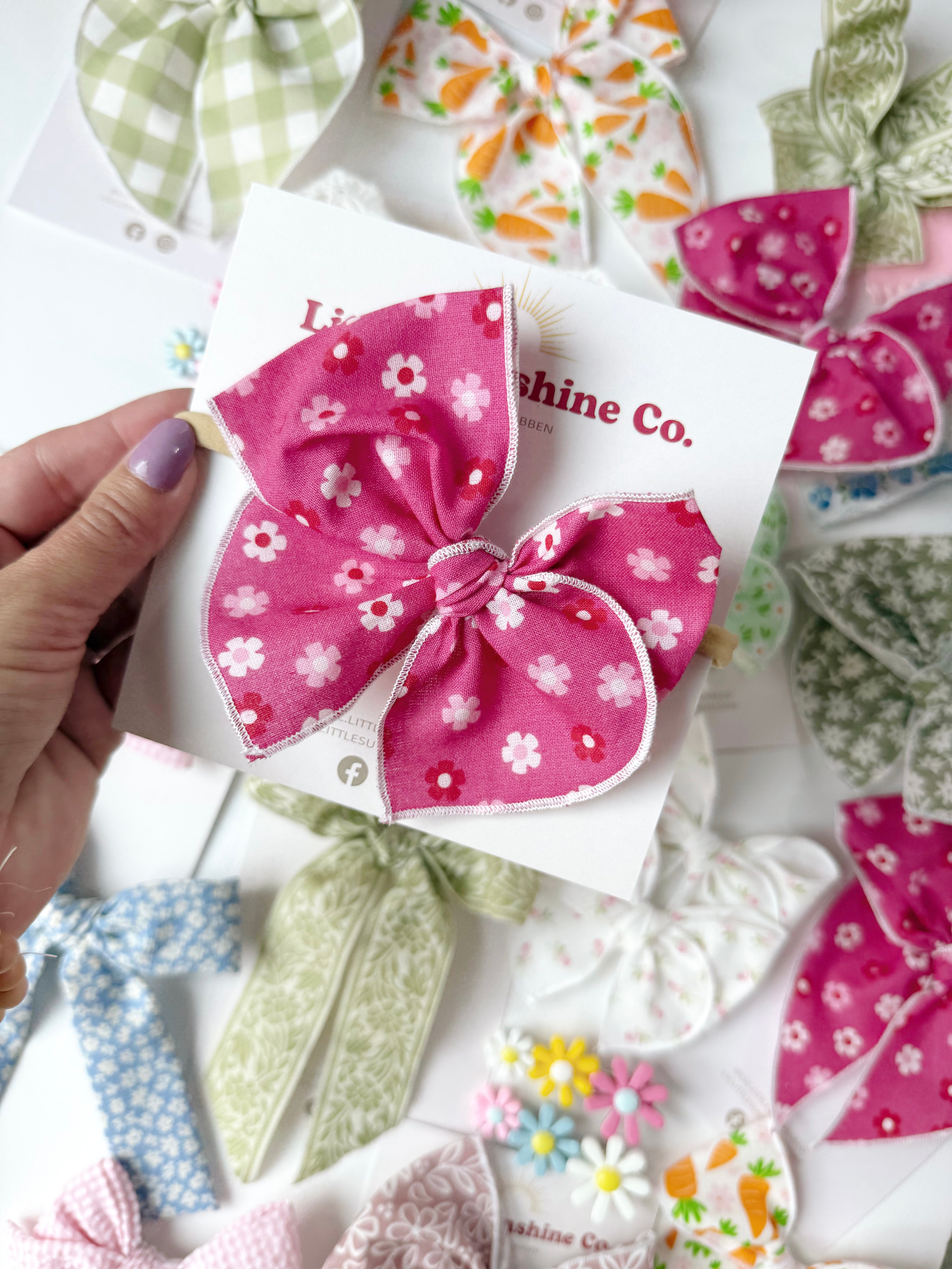 Pink Petal Pop Hair Bows