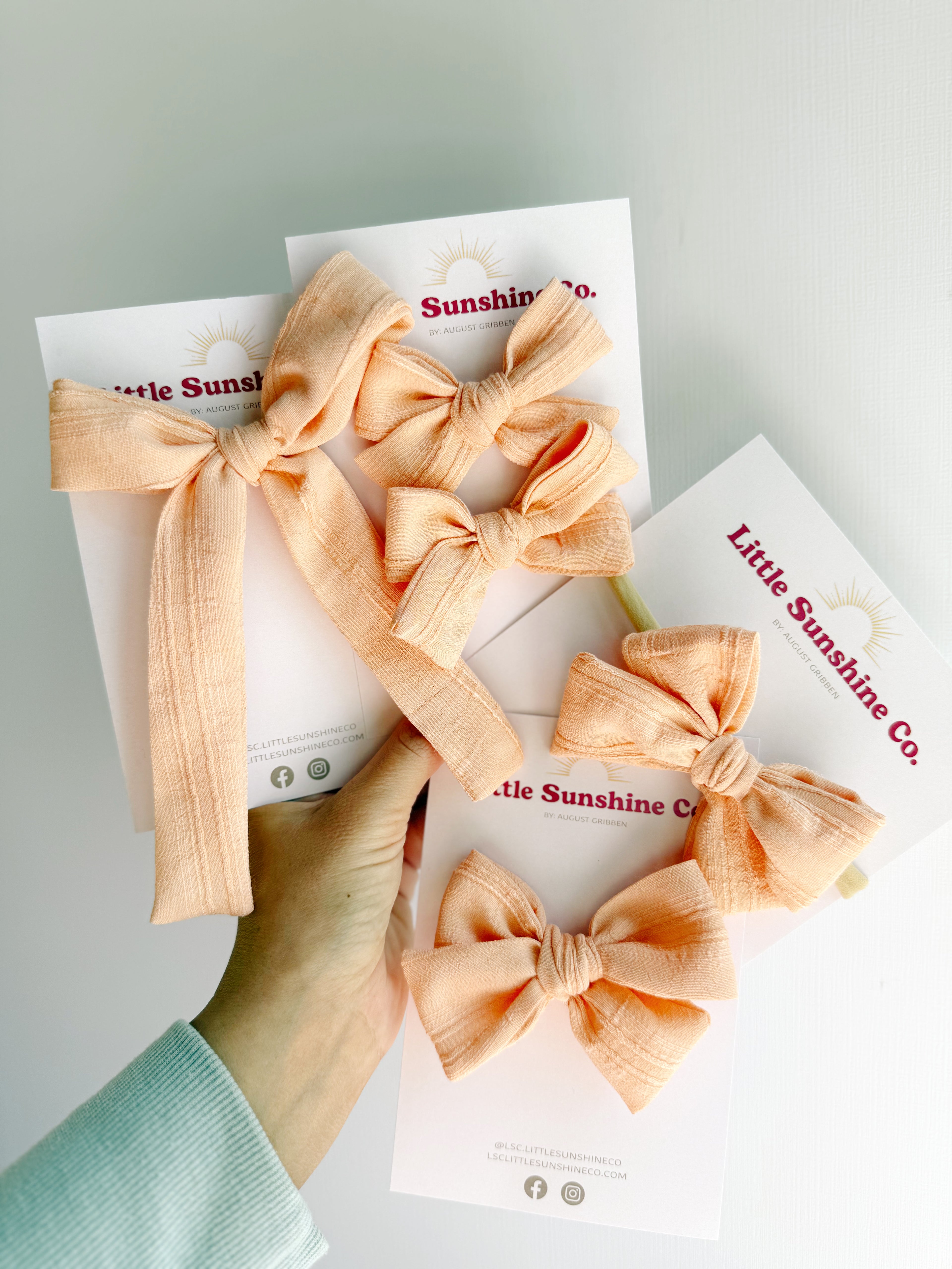 Apricot Dream Hair Bows