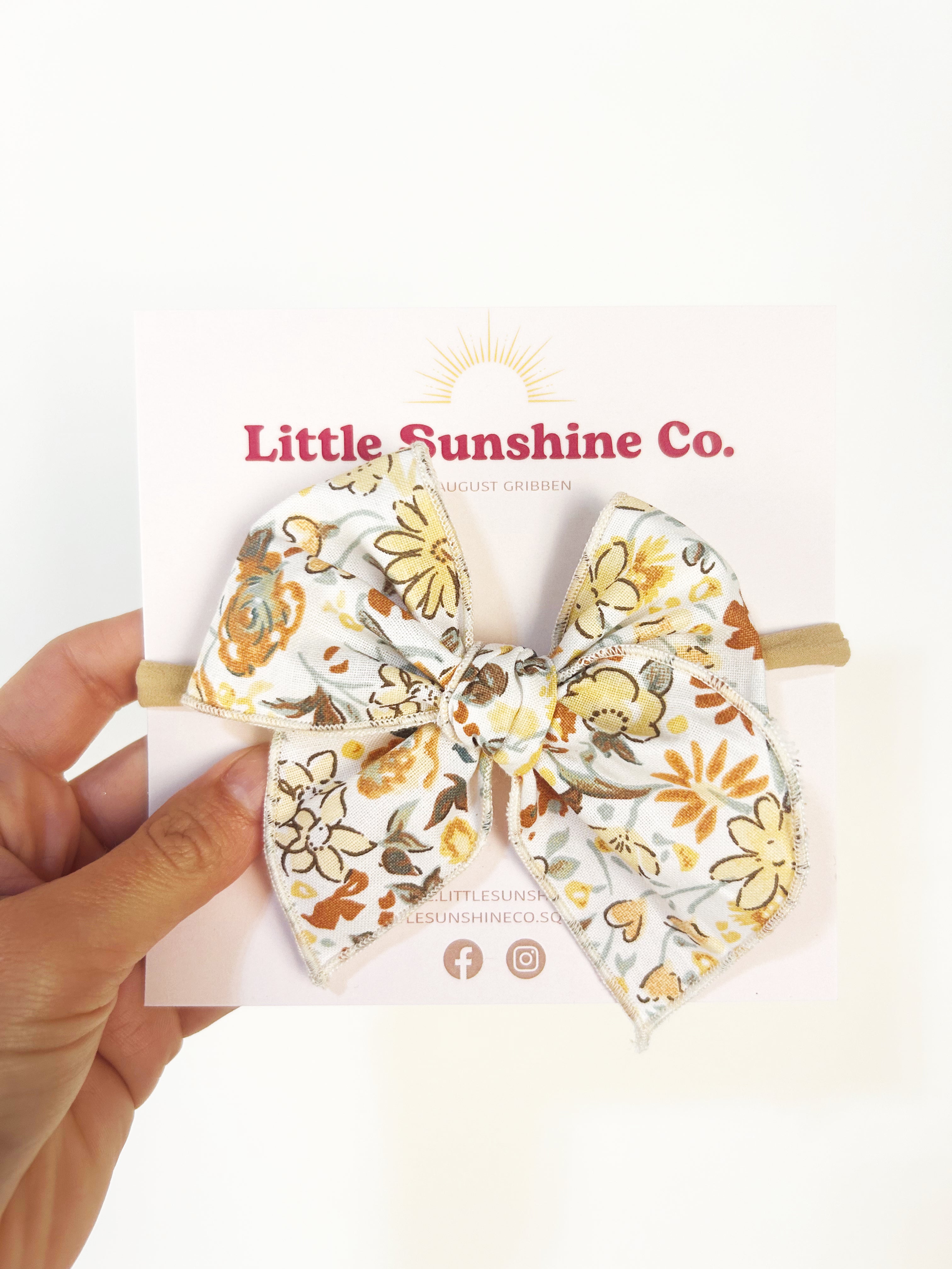 Yellow Floral Fable Bows
