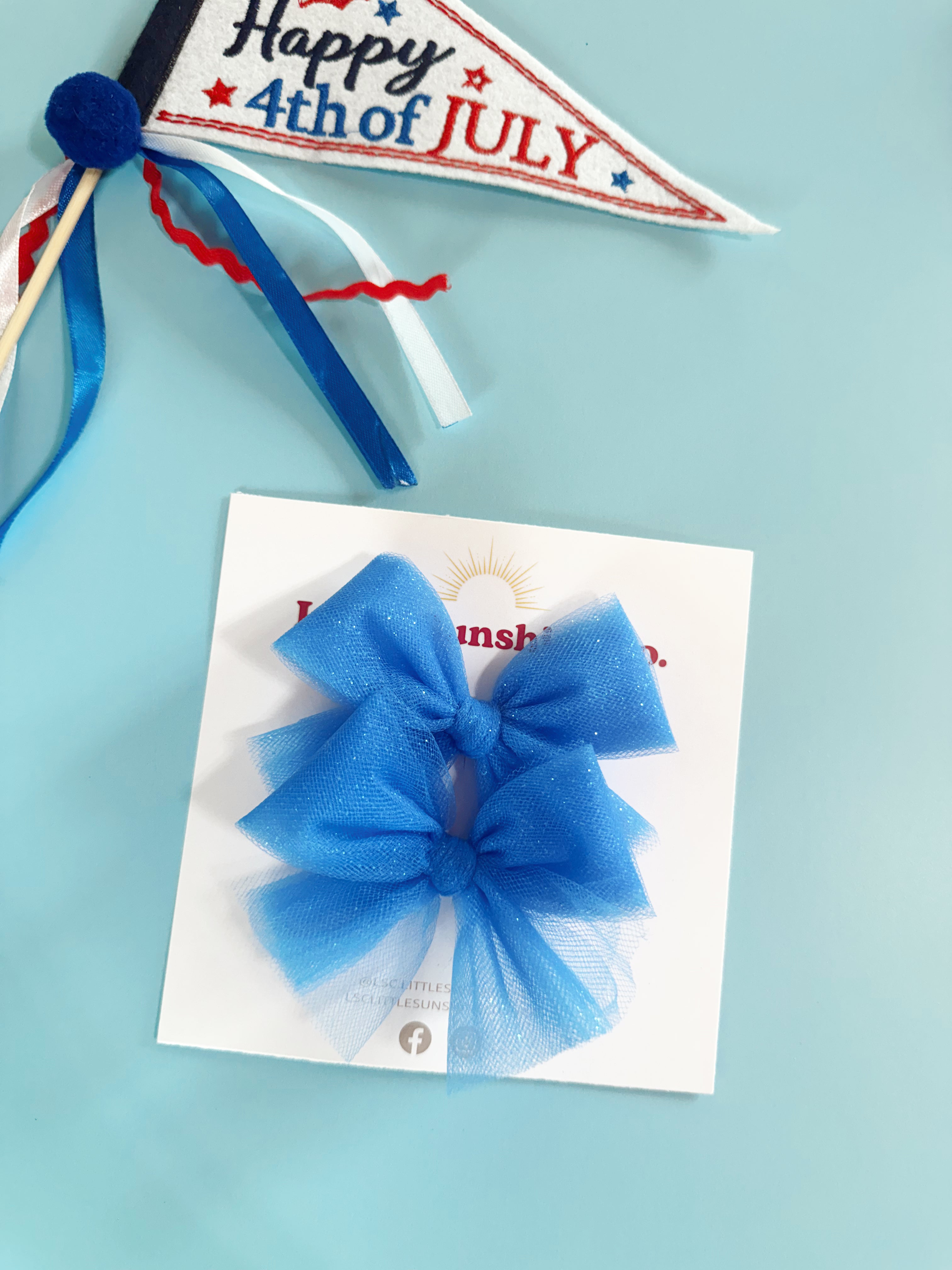 Sparkly Tulle Hair Bows