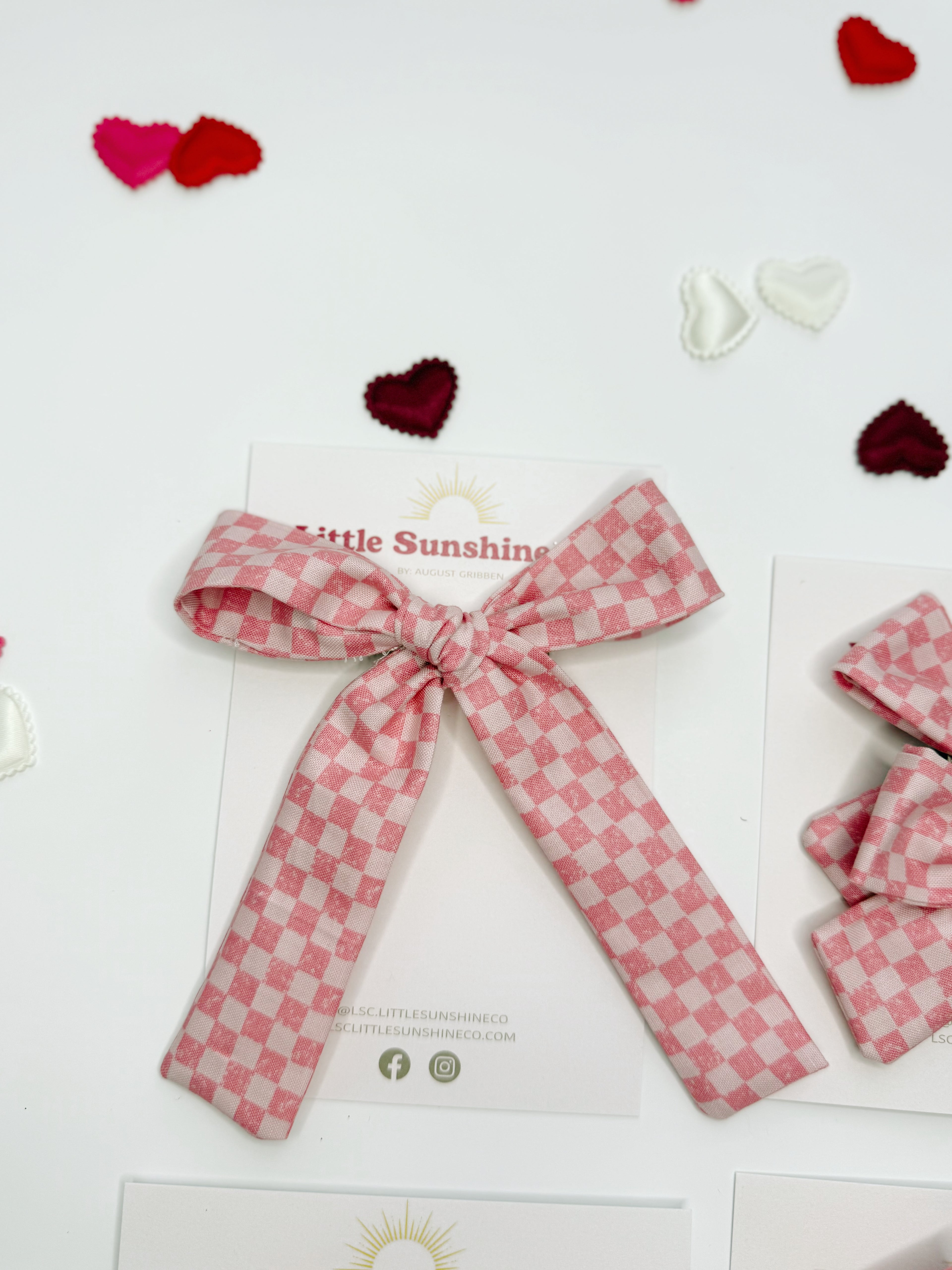 Sweetheart Gingham Hair Bows