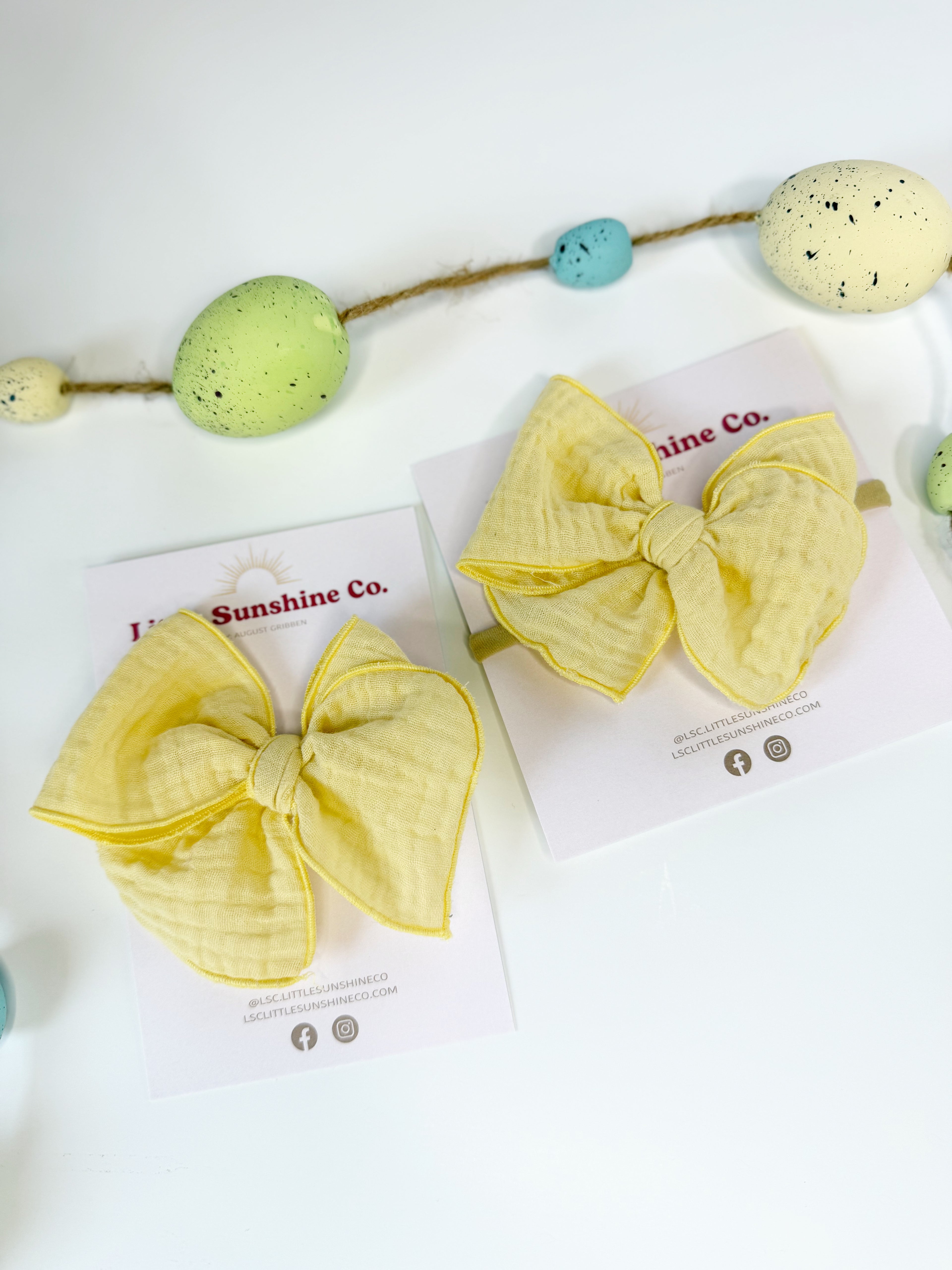 Sunshine Yellow Gauze Bows
