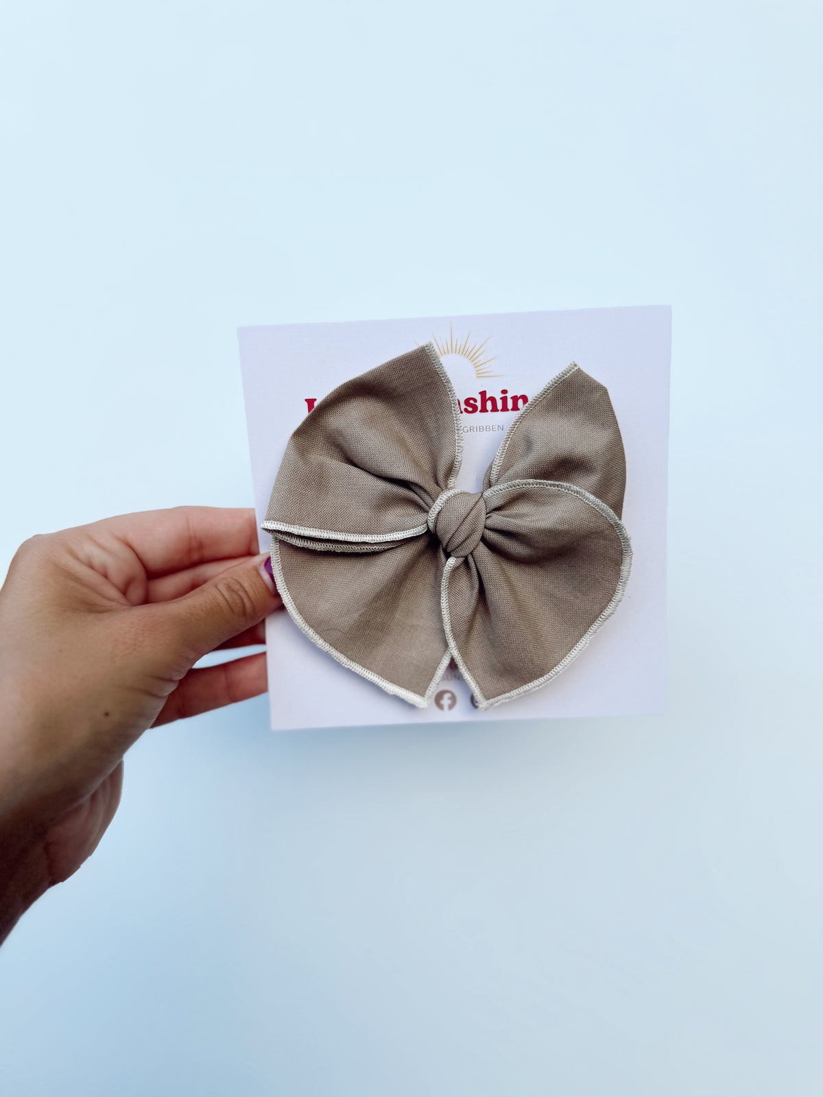 Taupe Hair Bows 🤎