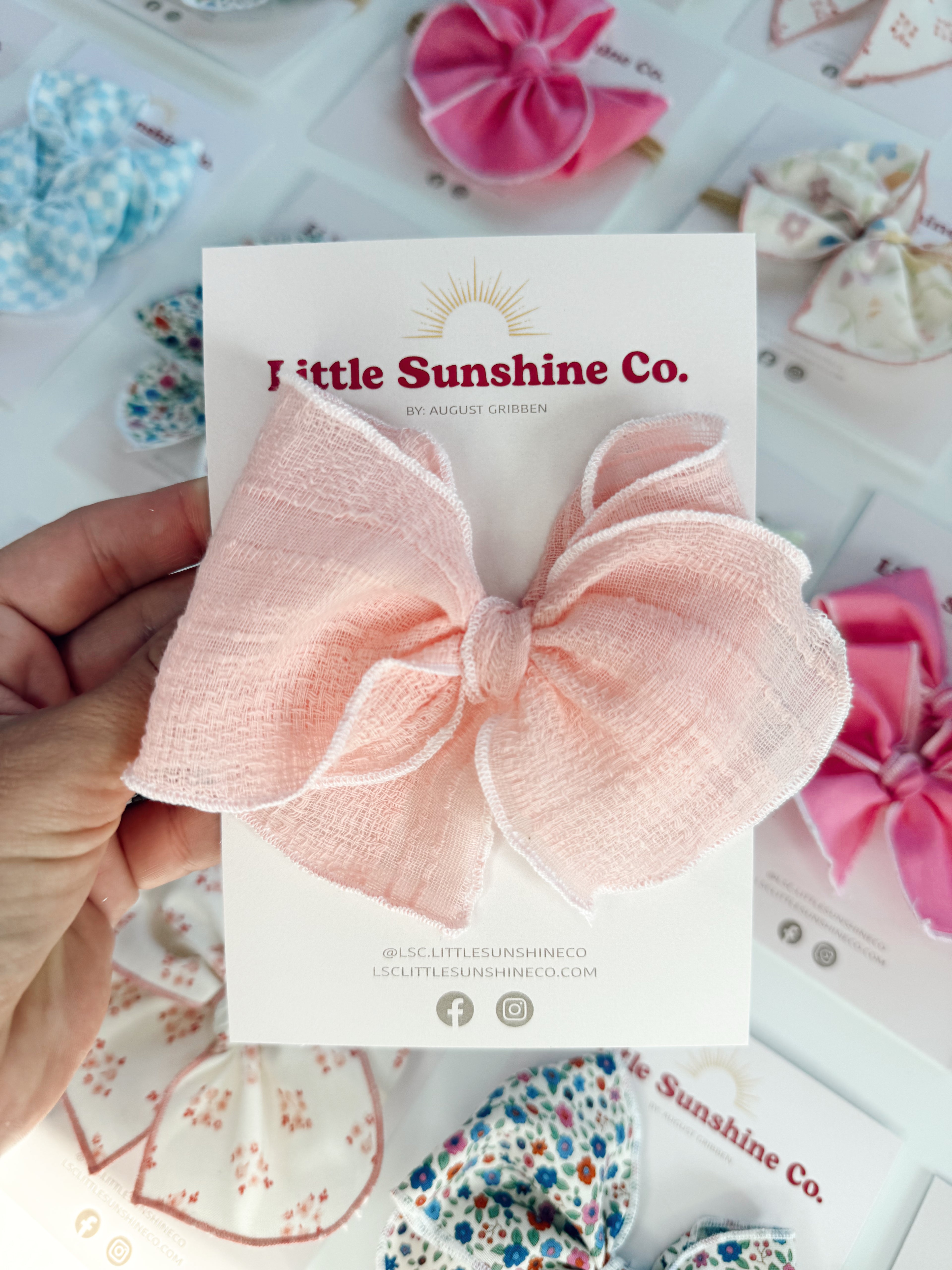 Lainey Pink Hair Bows