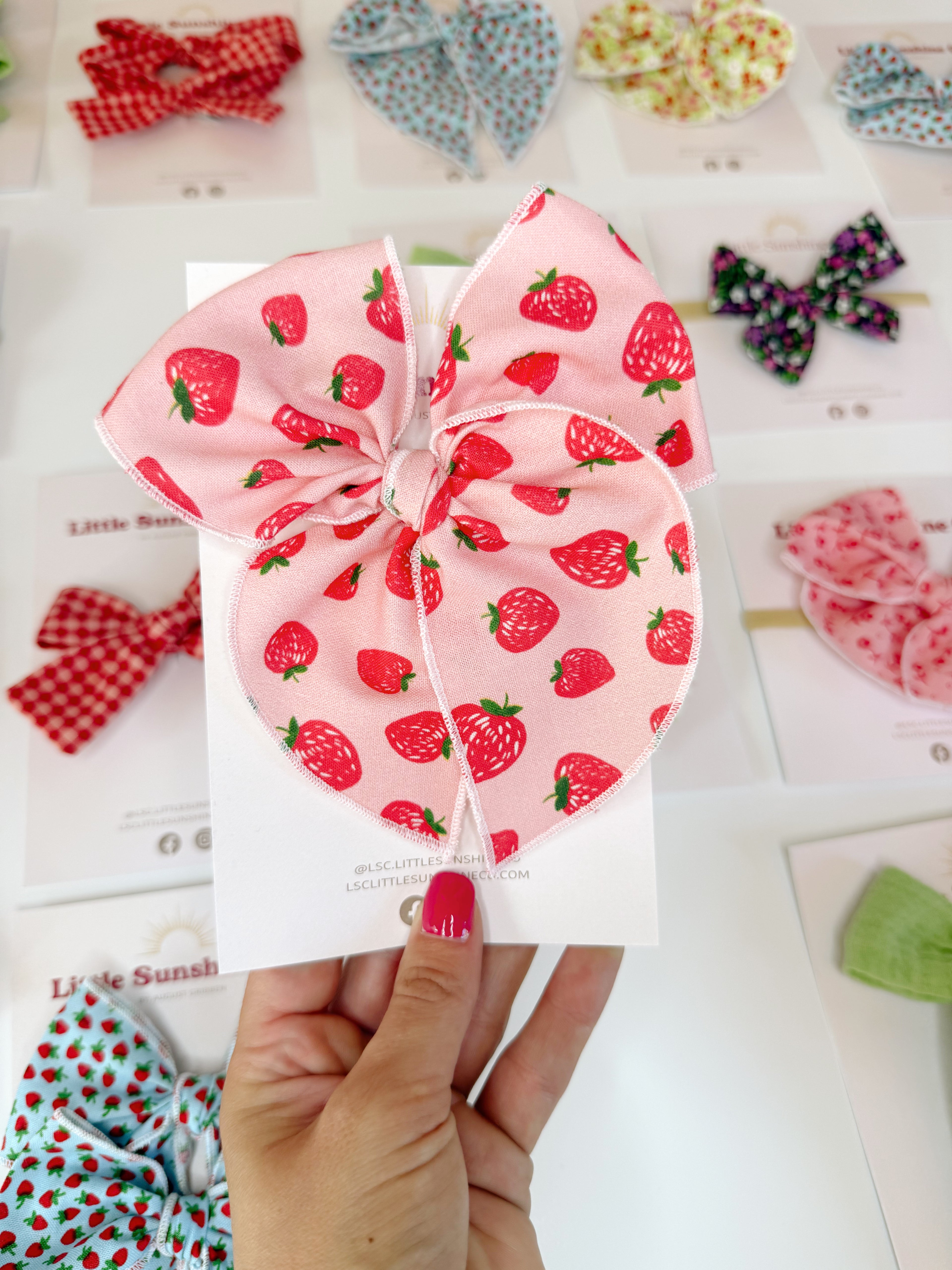 Summer Berries Hair Bows 🍓