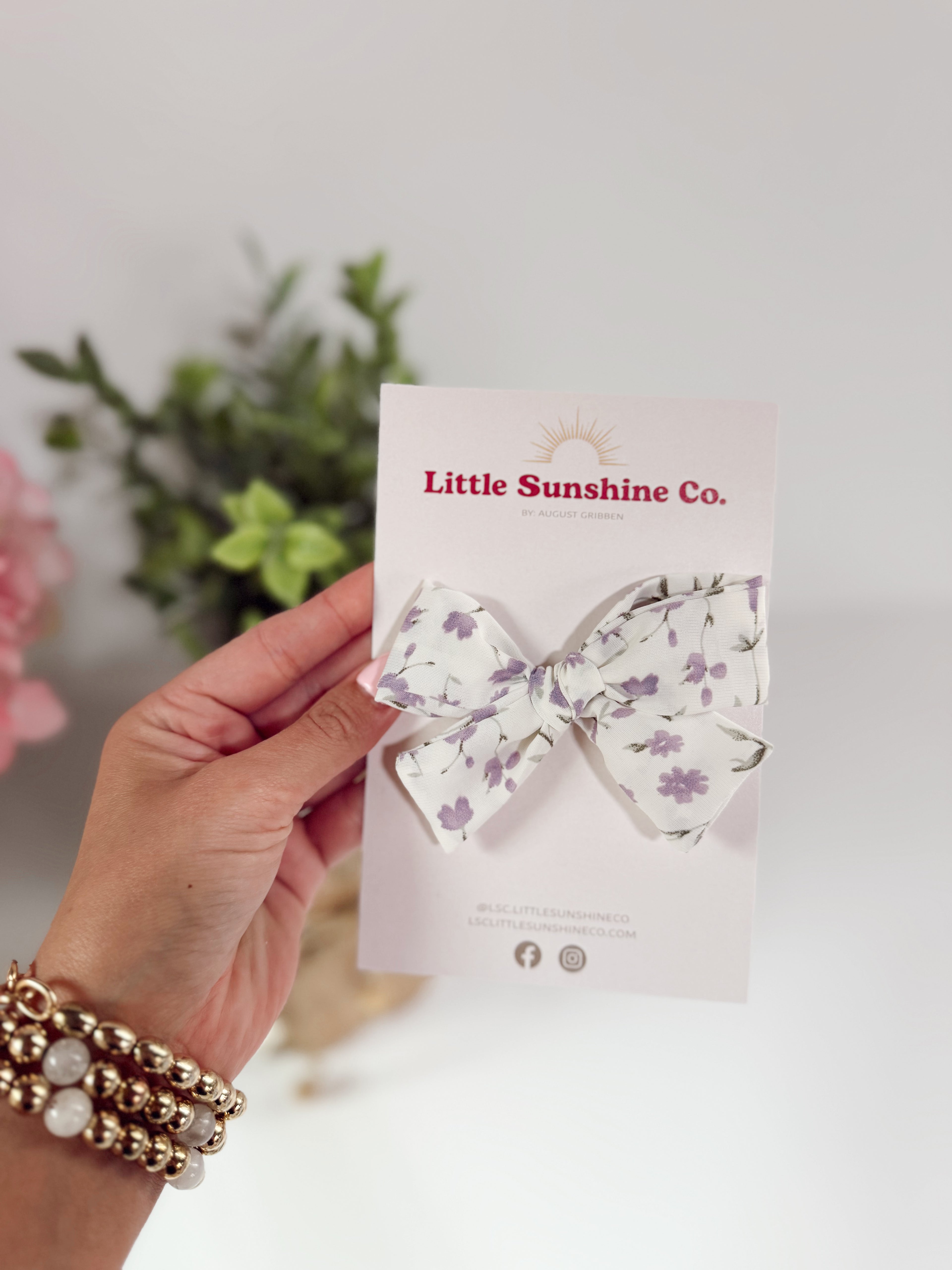 Lilac Garden Hair Bows