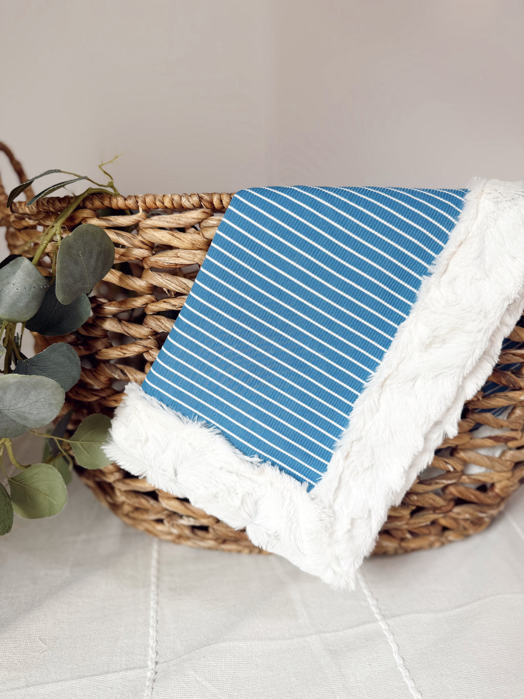 Stripes On Blue Snuggle Blanket