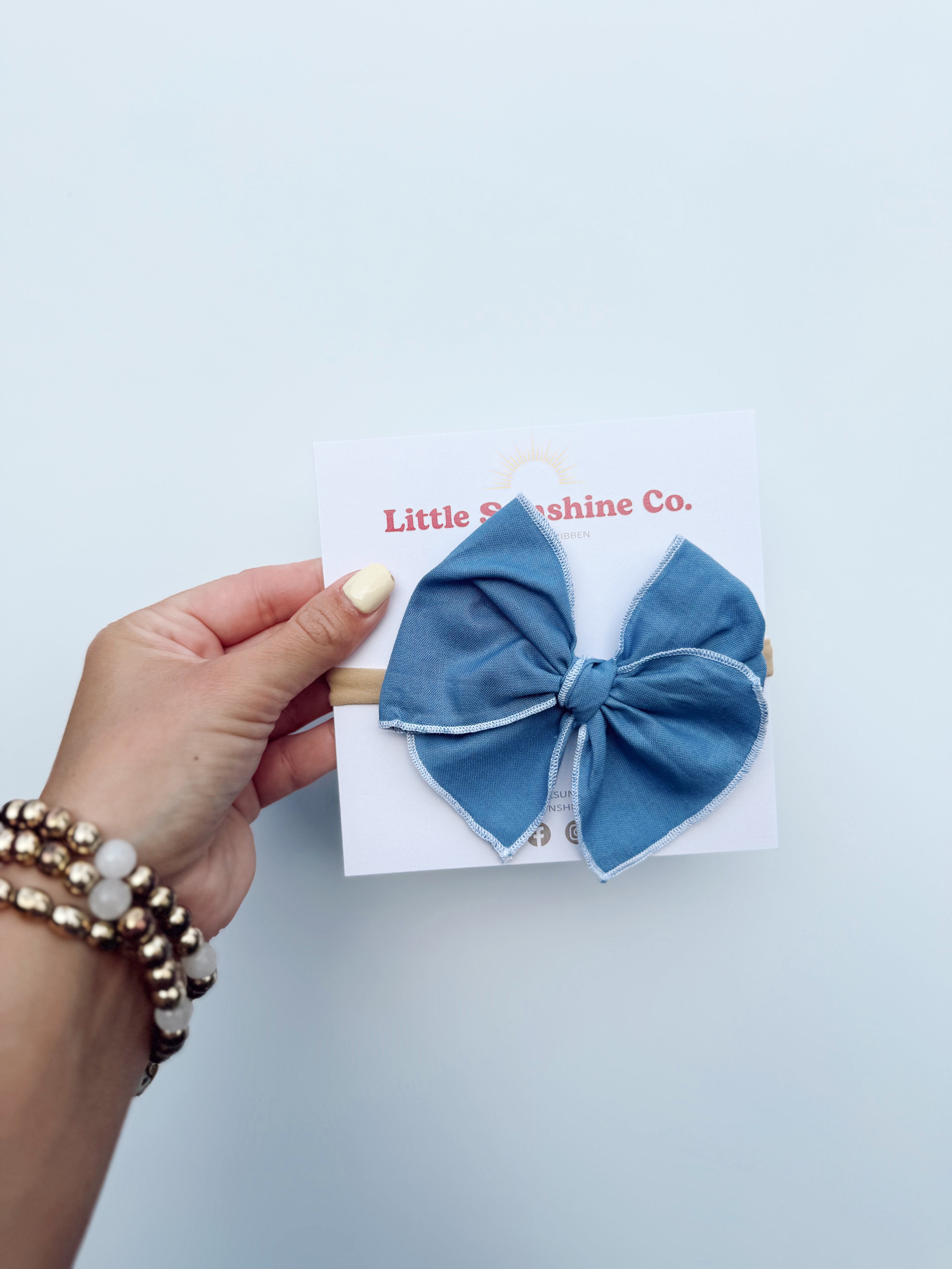 Coastal Blue Hair Bows
