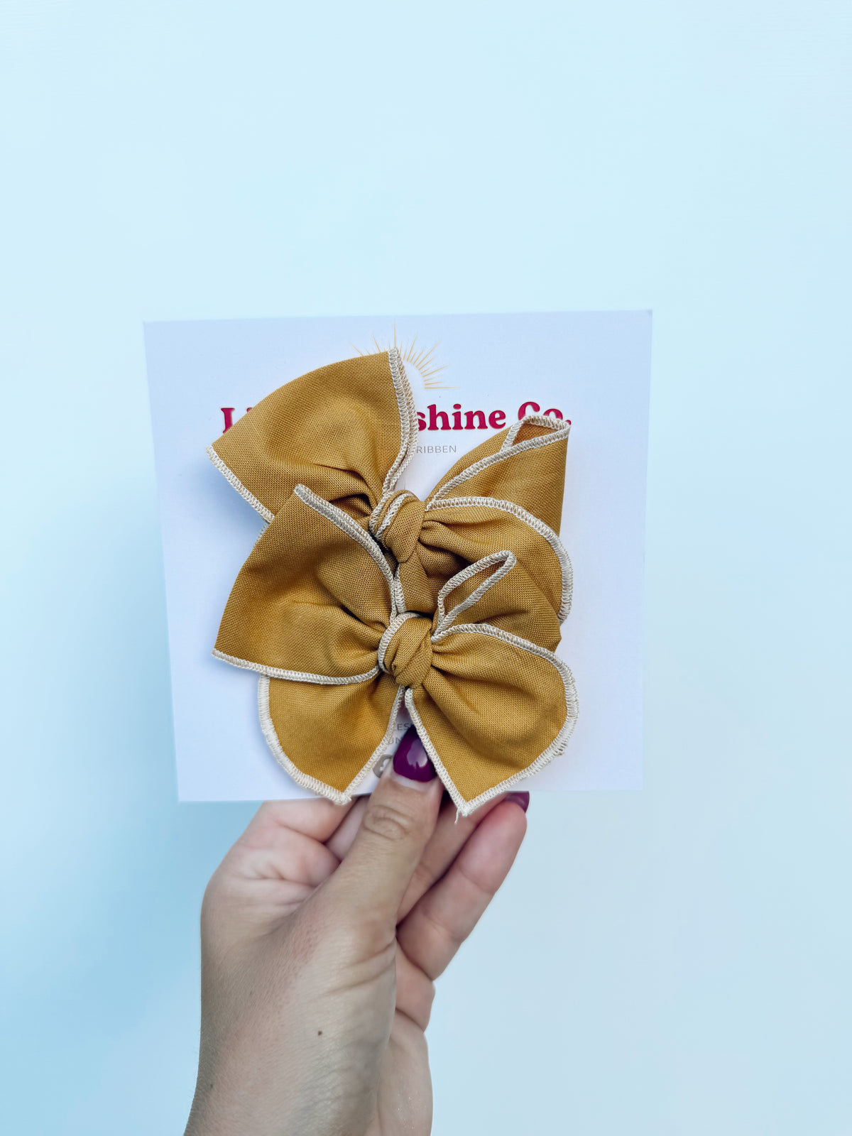 Golden Mustard Hair Bows 🌾