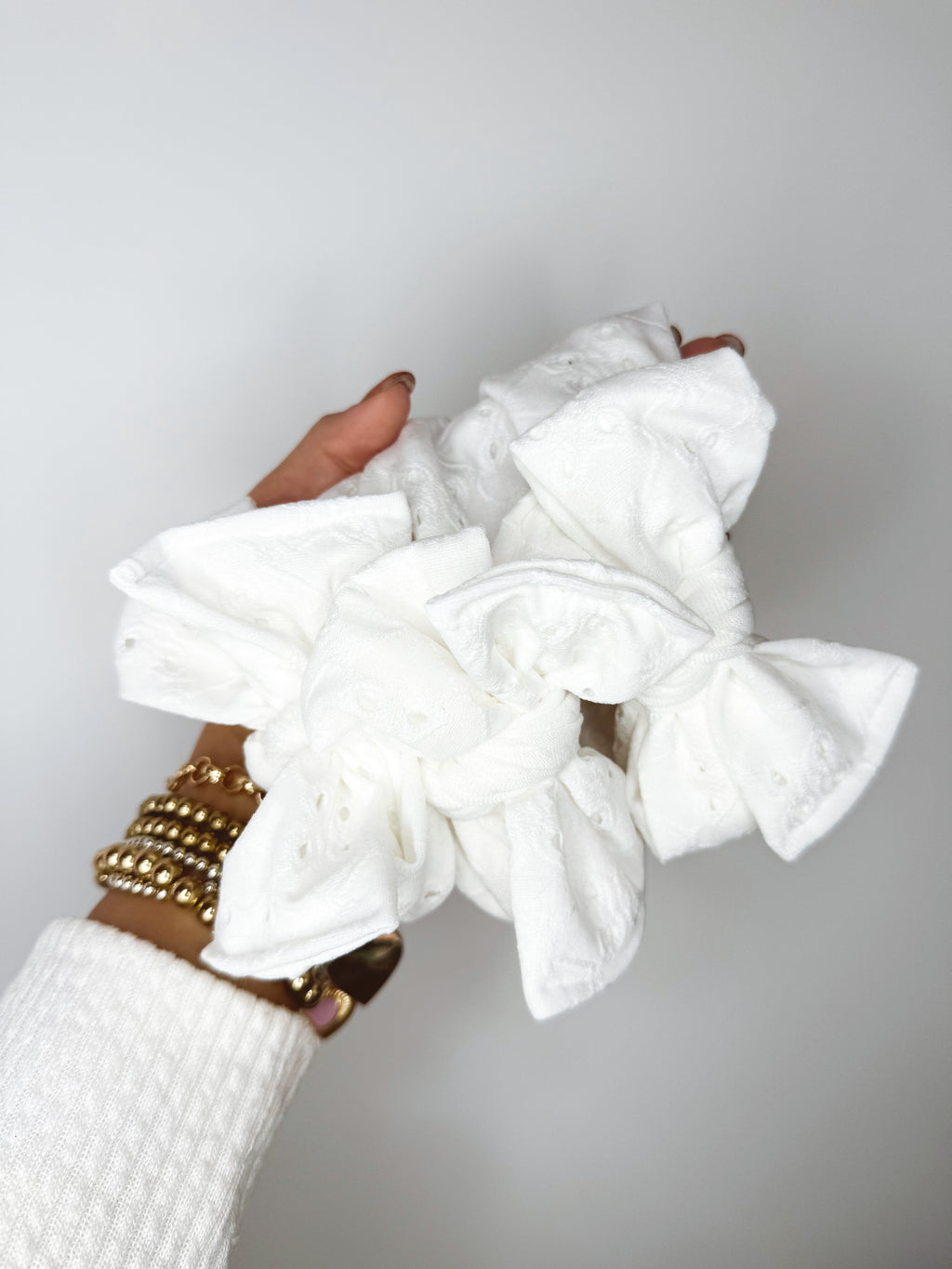 White Eyelet Headwraps
