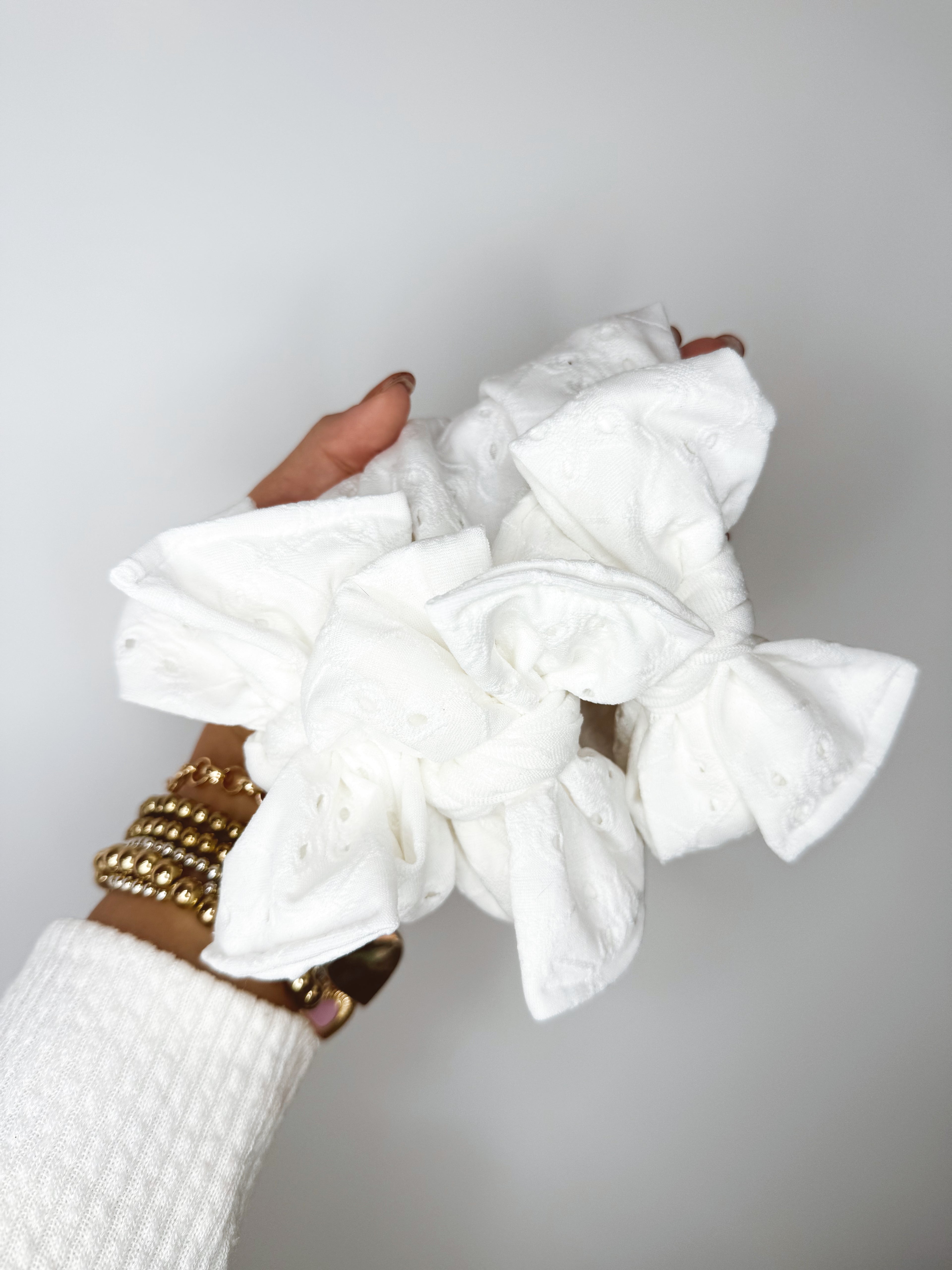 White Eyelet Headwraps