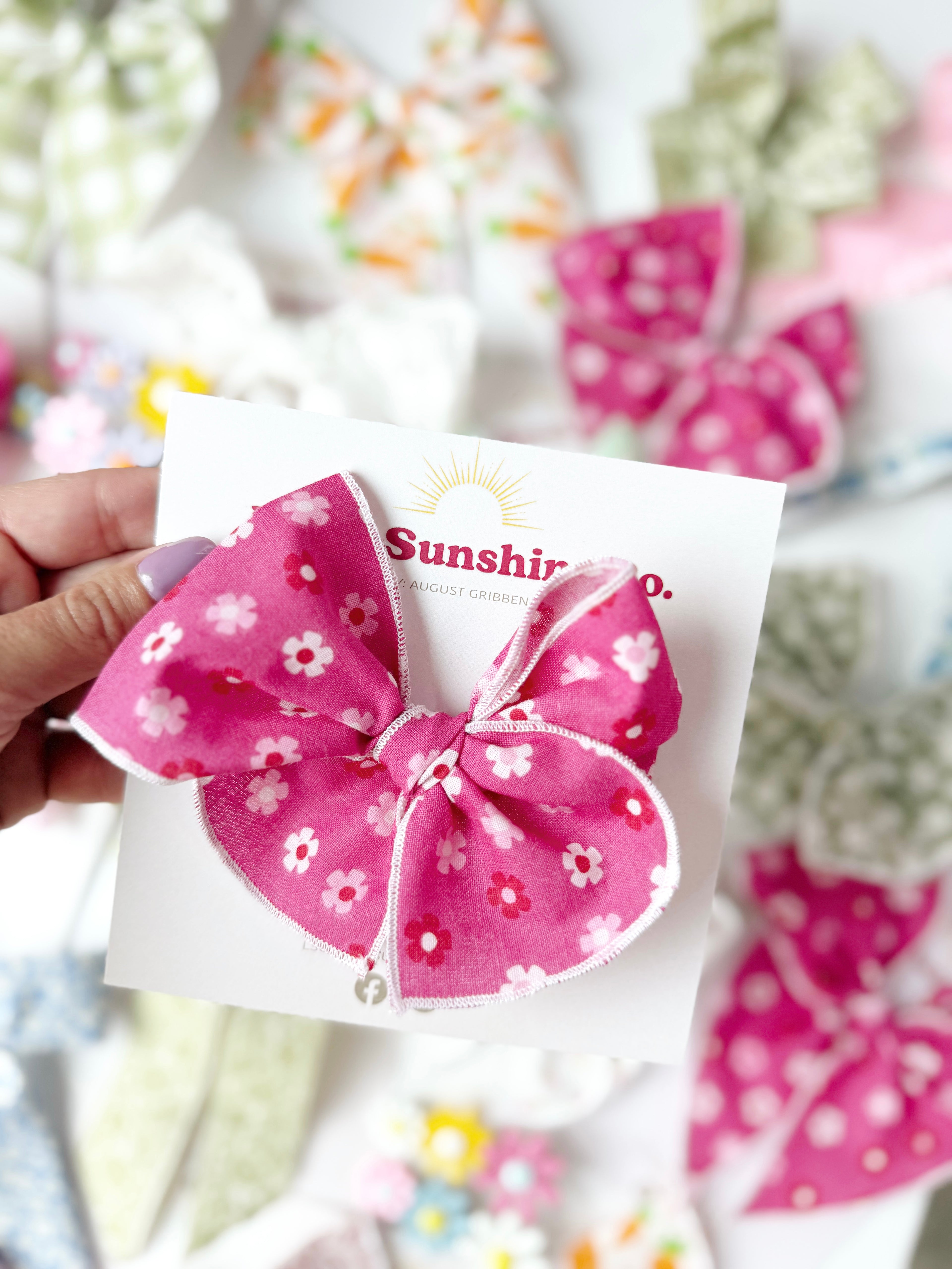Pink Petal Pop Hair Bows