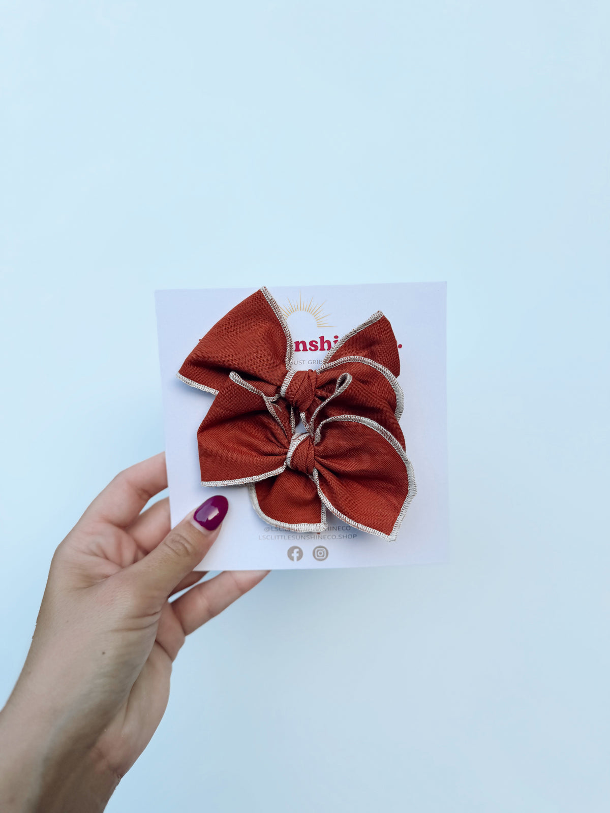 Rust Hair Bows 🍂