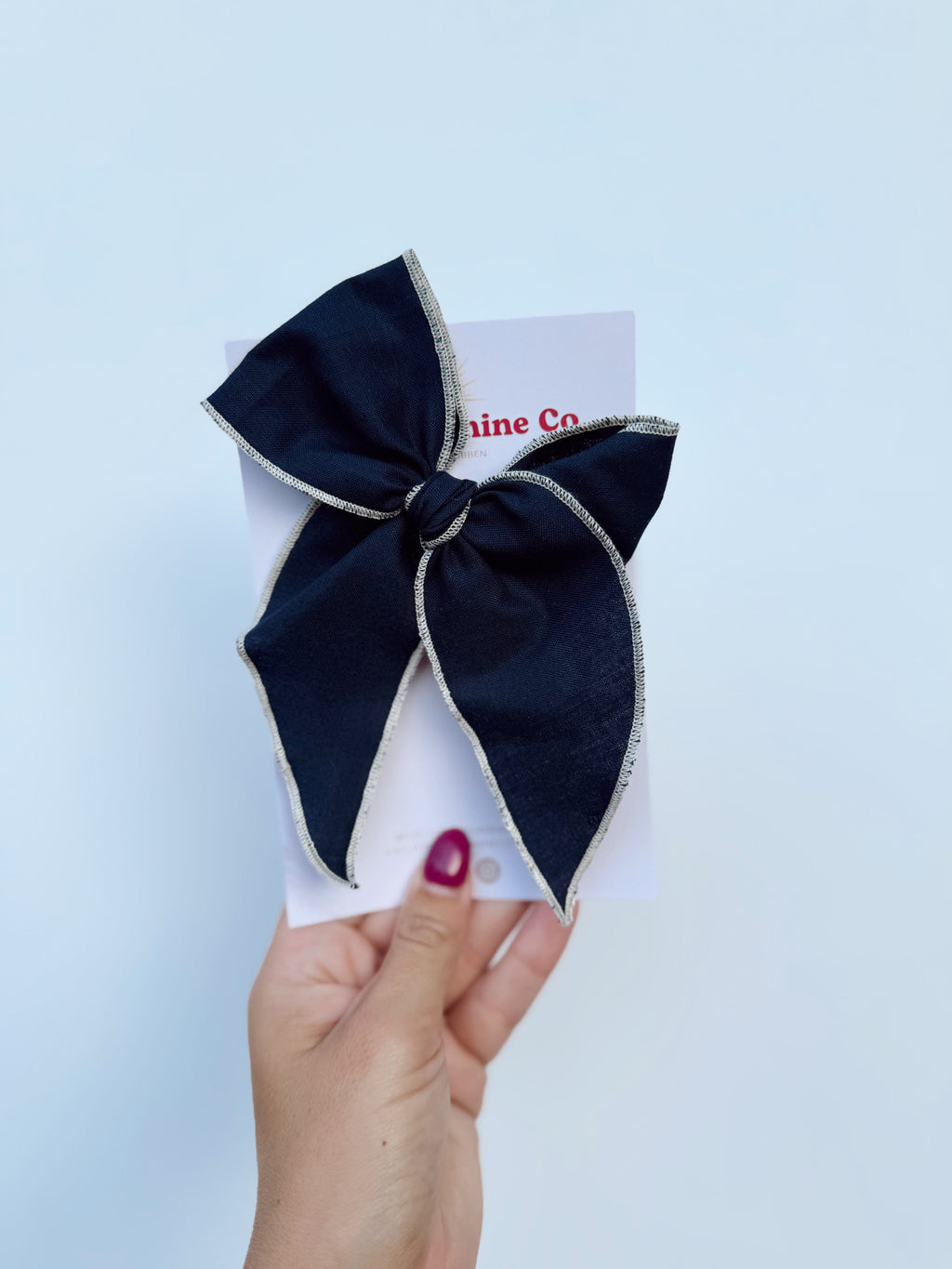 Navy Hair Bows 🌙