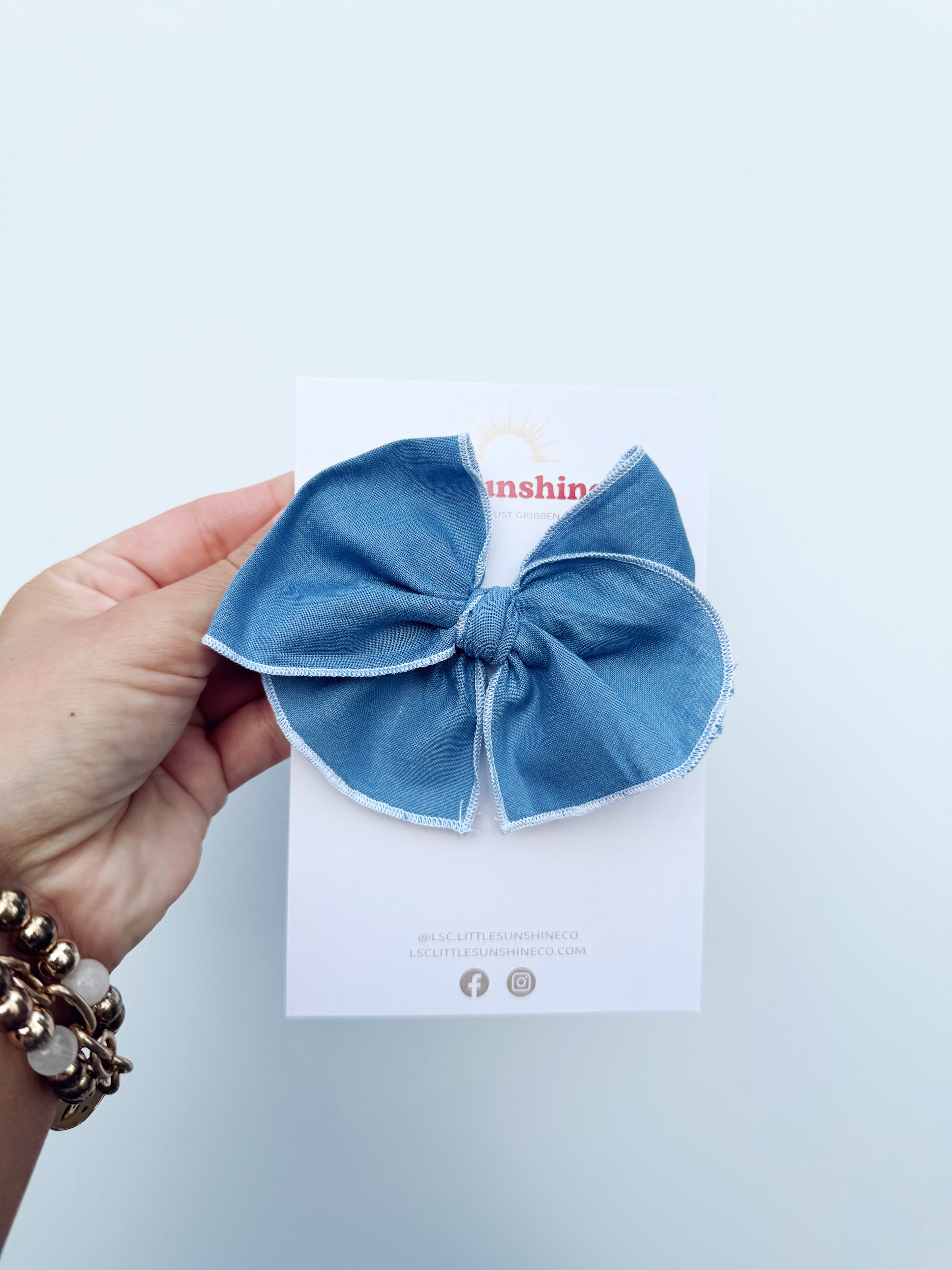 Coastal Blue Hair Bows