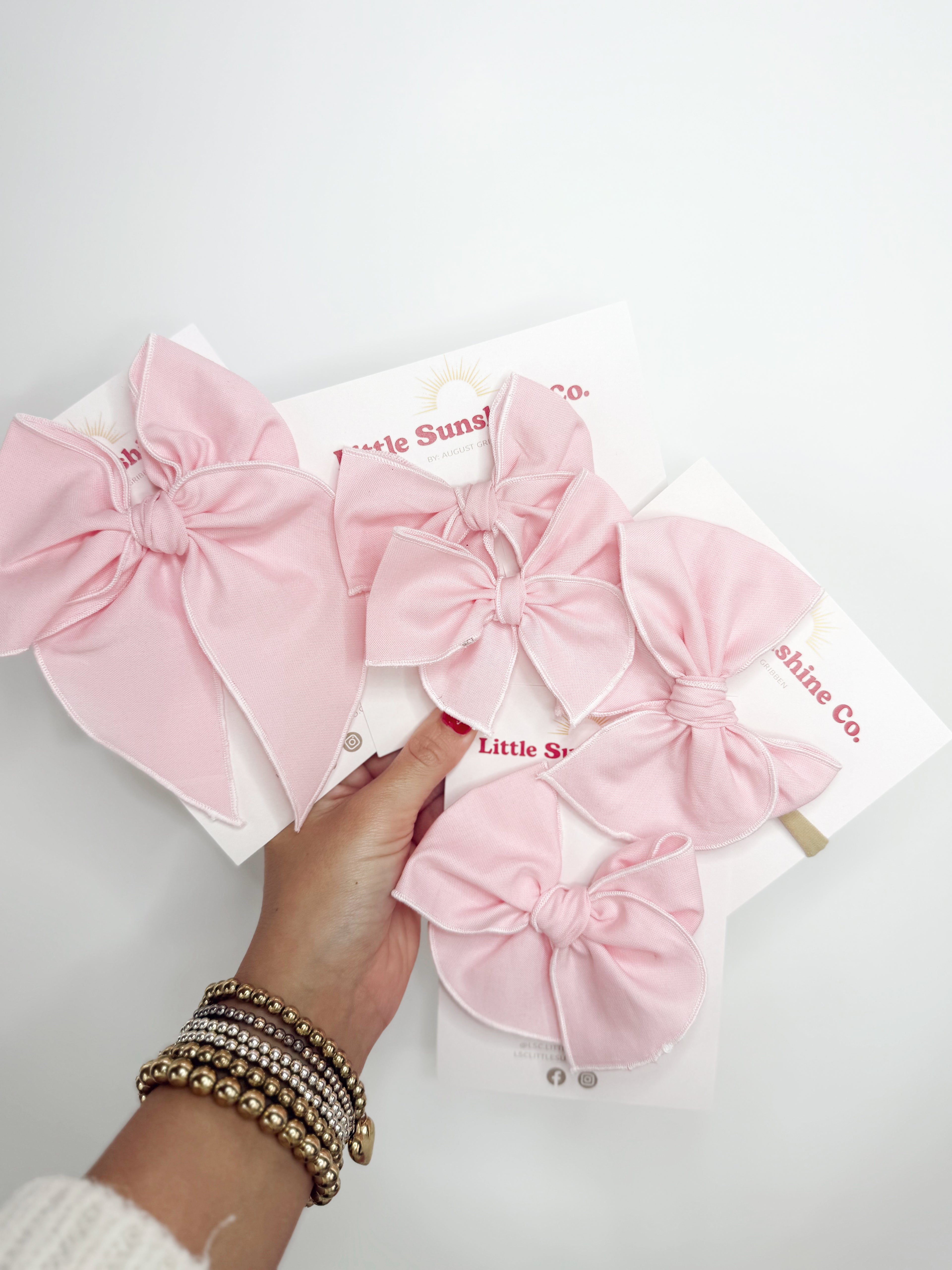 Light Pink Fable Hair Bows