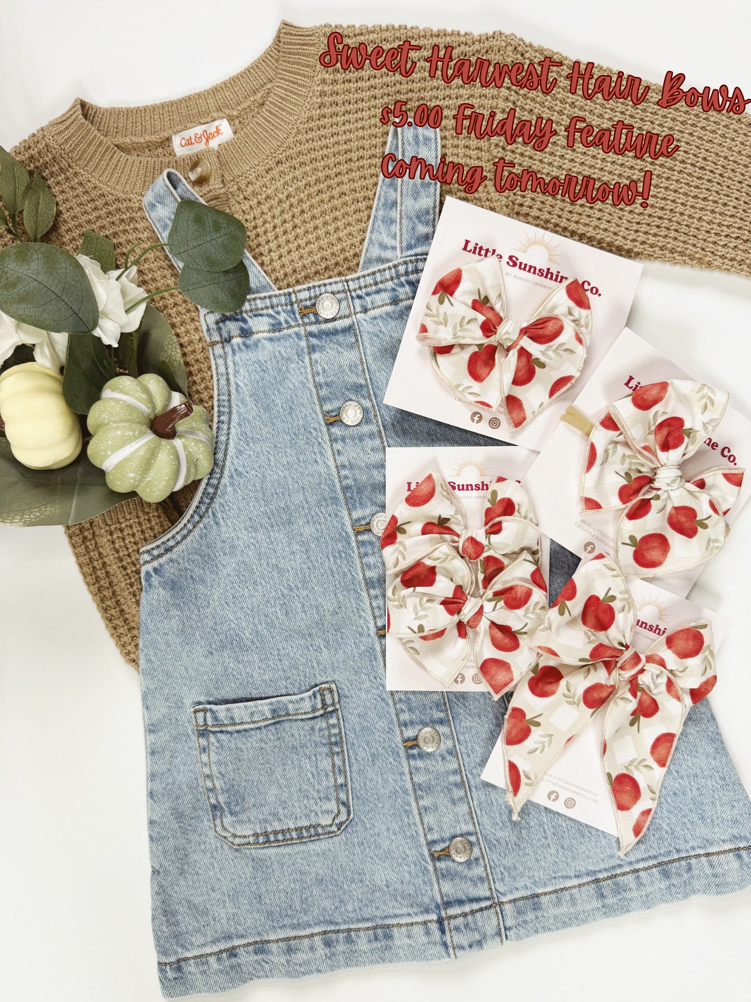 Sweet Harvest Apple Bows